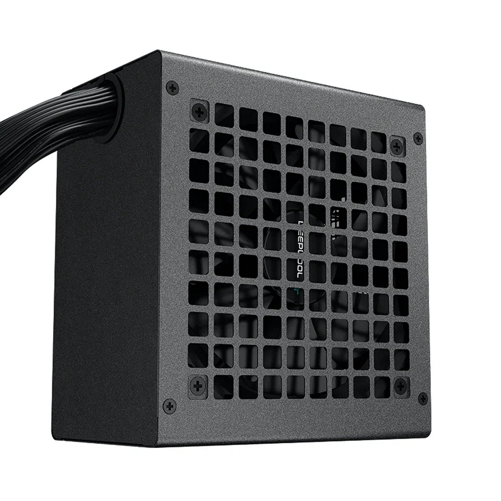 DeepCool PF600 600W PSU, 120mm Silent Hydraulic Bearing Fan, 80 PLUS White, Non Modular, UK Plug, Flat Black Cables, Efficient & Affordable