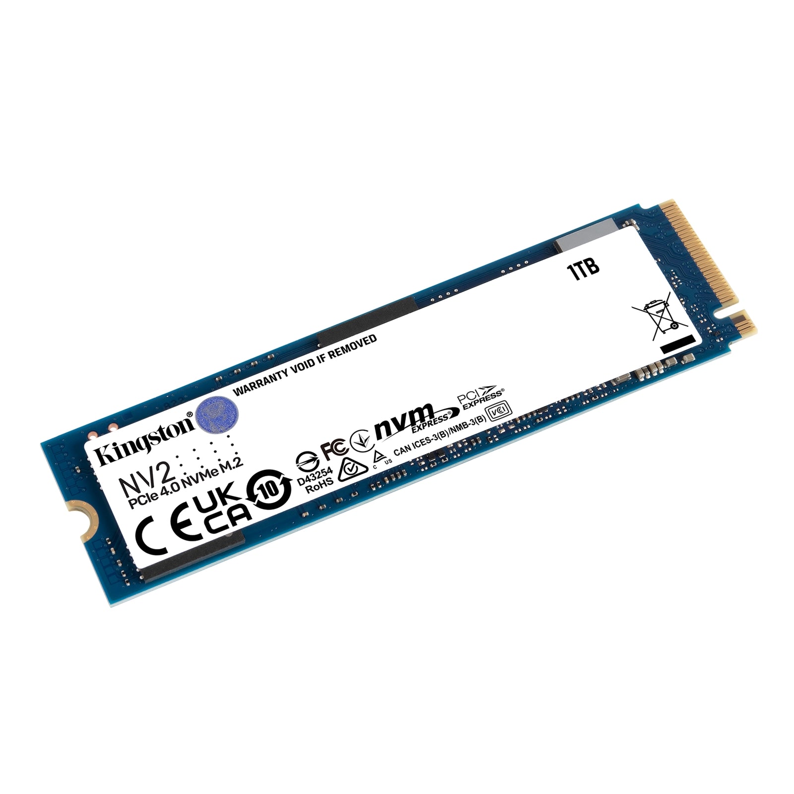 Kingston 1TB NV2 M.2 NVMe SSD, M.2 2280, PCIe4, R/W 3500/2100 MB/s