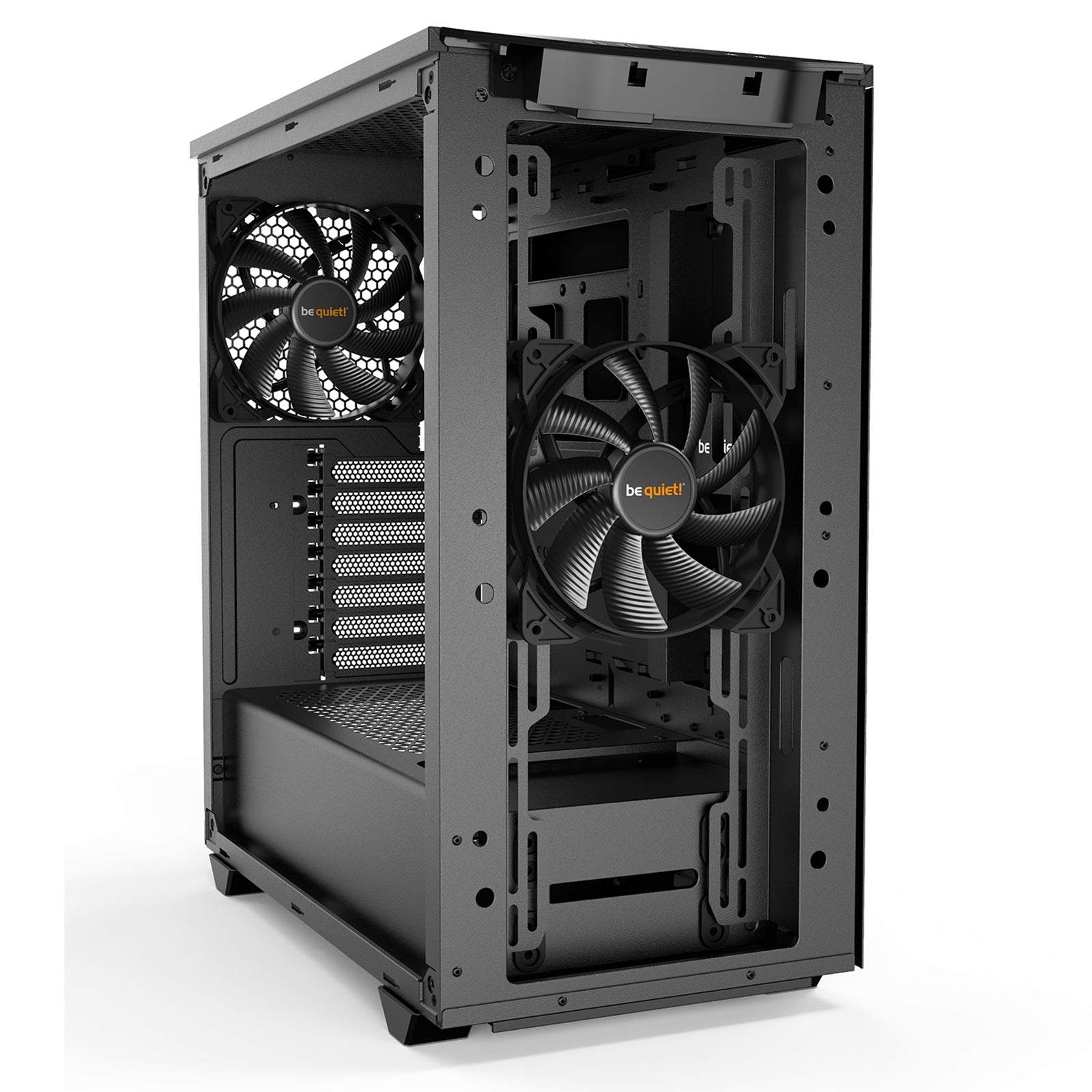 be quiet! Pure Base 500 Case, Black, Mid Tower, 2 x USB 3.2 Gen 1 Type-A, 2 x Pure Wings 2 140mm Black PWM Fans Included, Exchangeable Top Cover for Silent or High Performance, Insulation Mats on Front, Sides & Top
