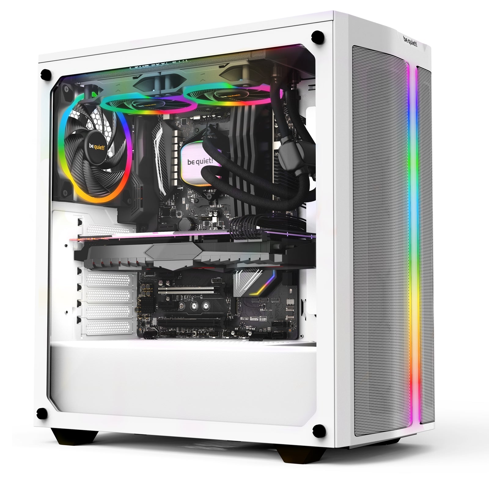 be quiet! Pure Loop 2 FX AiO Liquid CPU Cooler, Universal Socket, 240mm Radiator, 2 x Light Wings 120mm PWM High Speed 2500RPM Addressable RGB Cooling Fan, Addressable RGB LED Pump Head, ARGB PWM Hub Included