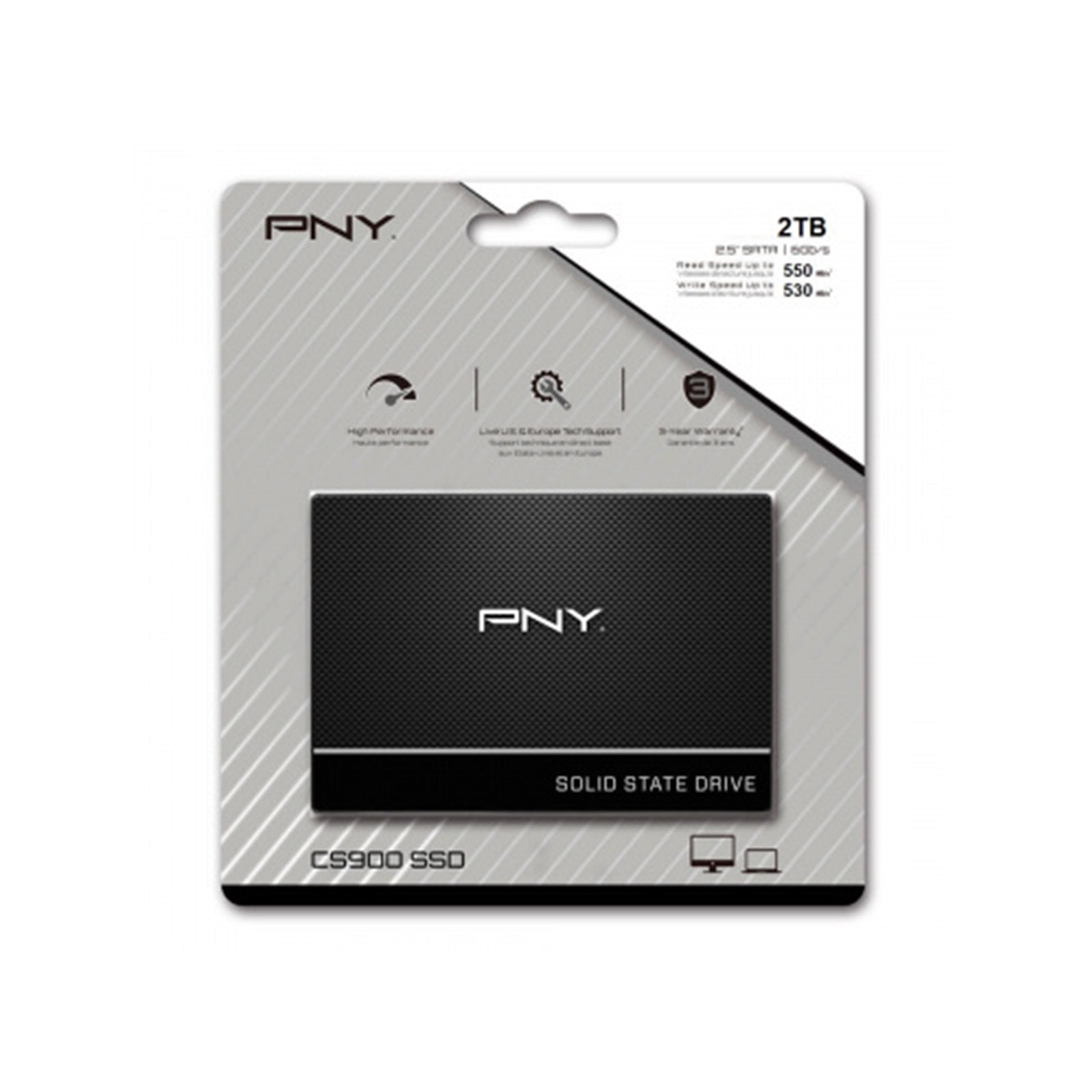 PNY CS900 (SSD7CS900-2TB-RB) 2TB SATA III 2.5" Internal SSD