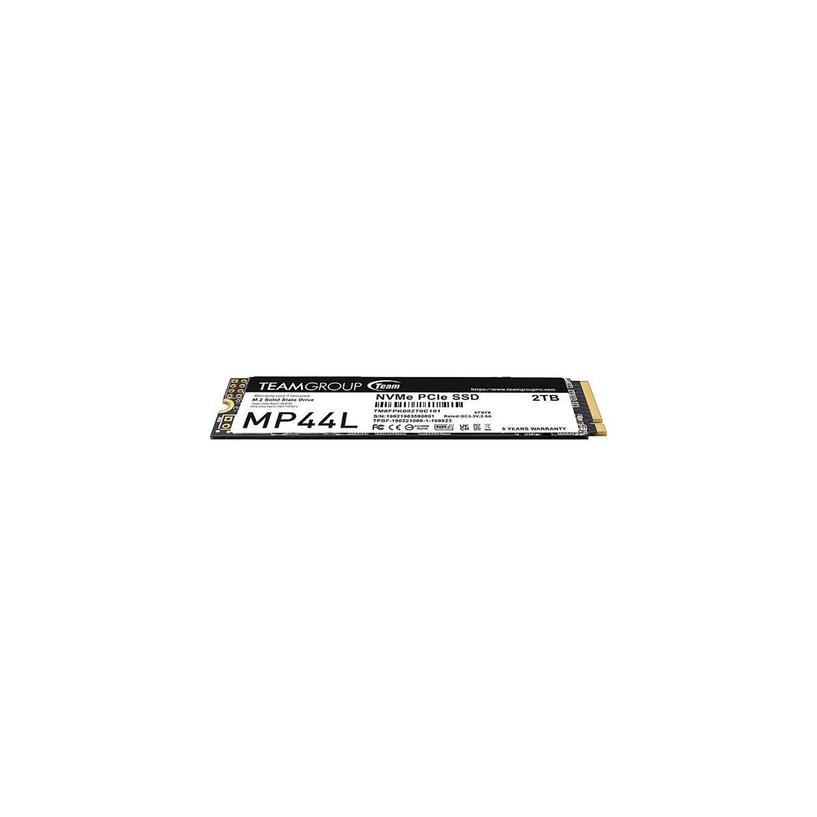 TEAMGROUP MP44L 2 TB M.2-2280 PCIe 4.0 X4 NVME SSD