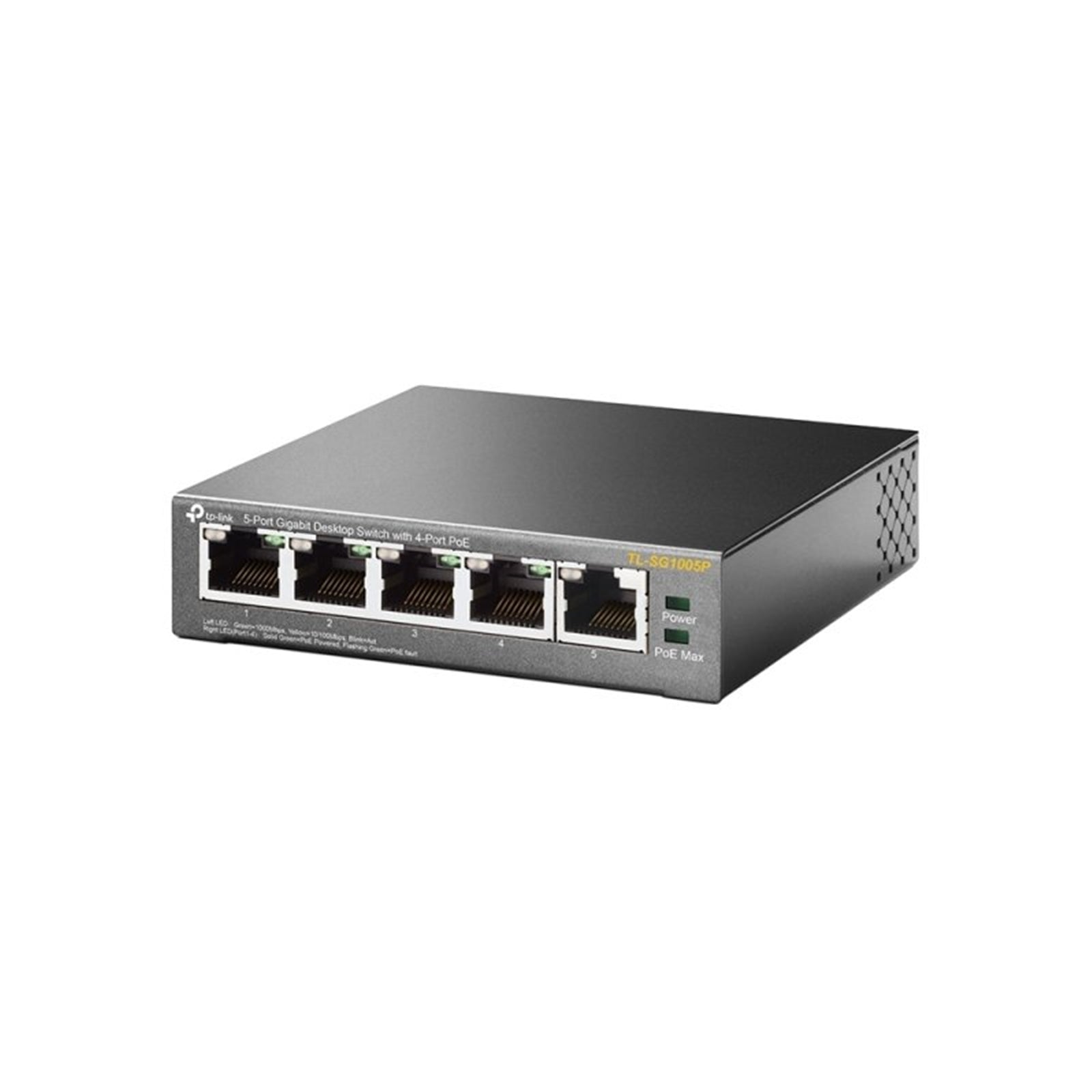 TP-Link TL-SG1005P 5-Port Metal Gigabit Desktop PoE Switch with 4-Port PoE+ (65W)