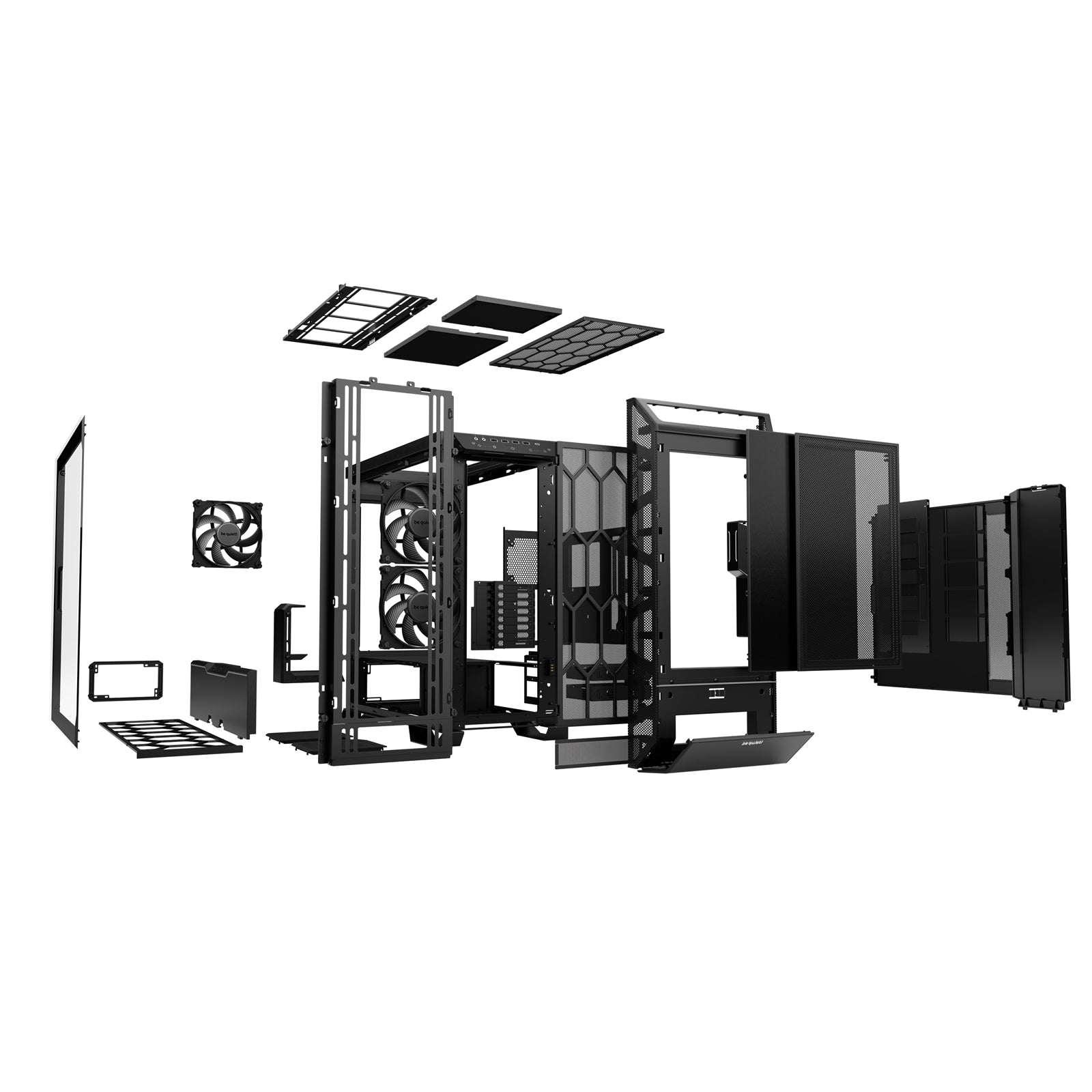 be quiet! Dark Base Pro 901 Full Tower Gaming PC Case, Black, 4x USB 3.2 Type A, Interchangeable Top Cover and Front Panel, Touch Sensitive I/O, 3x Silent WIngs 4 PWM Fans, ARGB Lighting