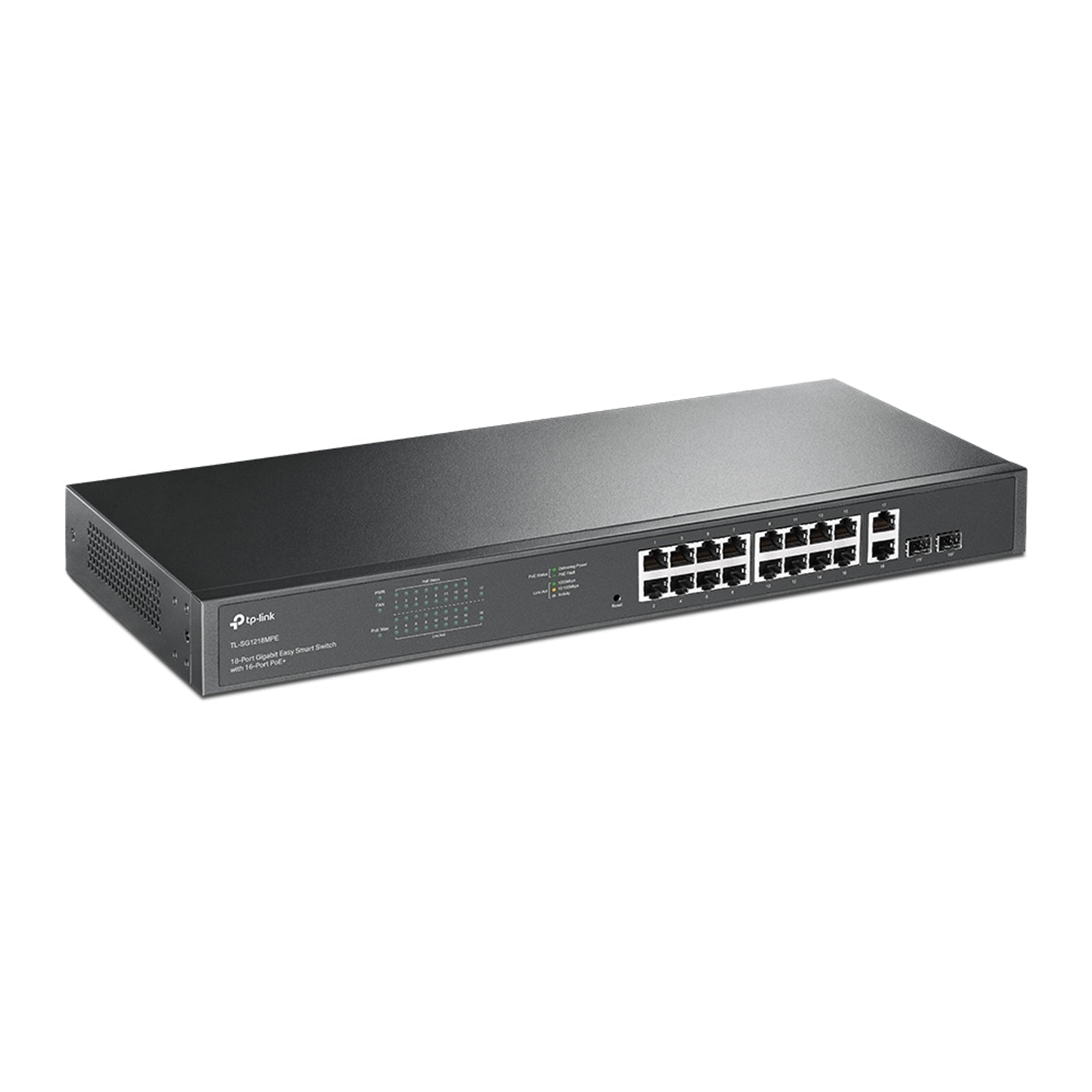 TP-Link TL-SG1218MPE 18-Port Metal Gigabit Easy Smart PoE Switch with 16-Port PoE+ (250W)