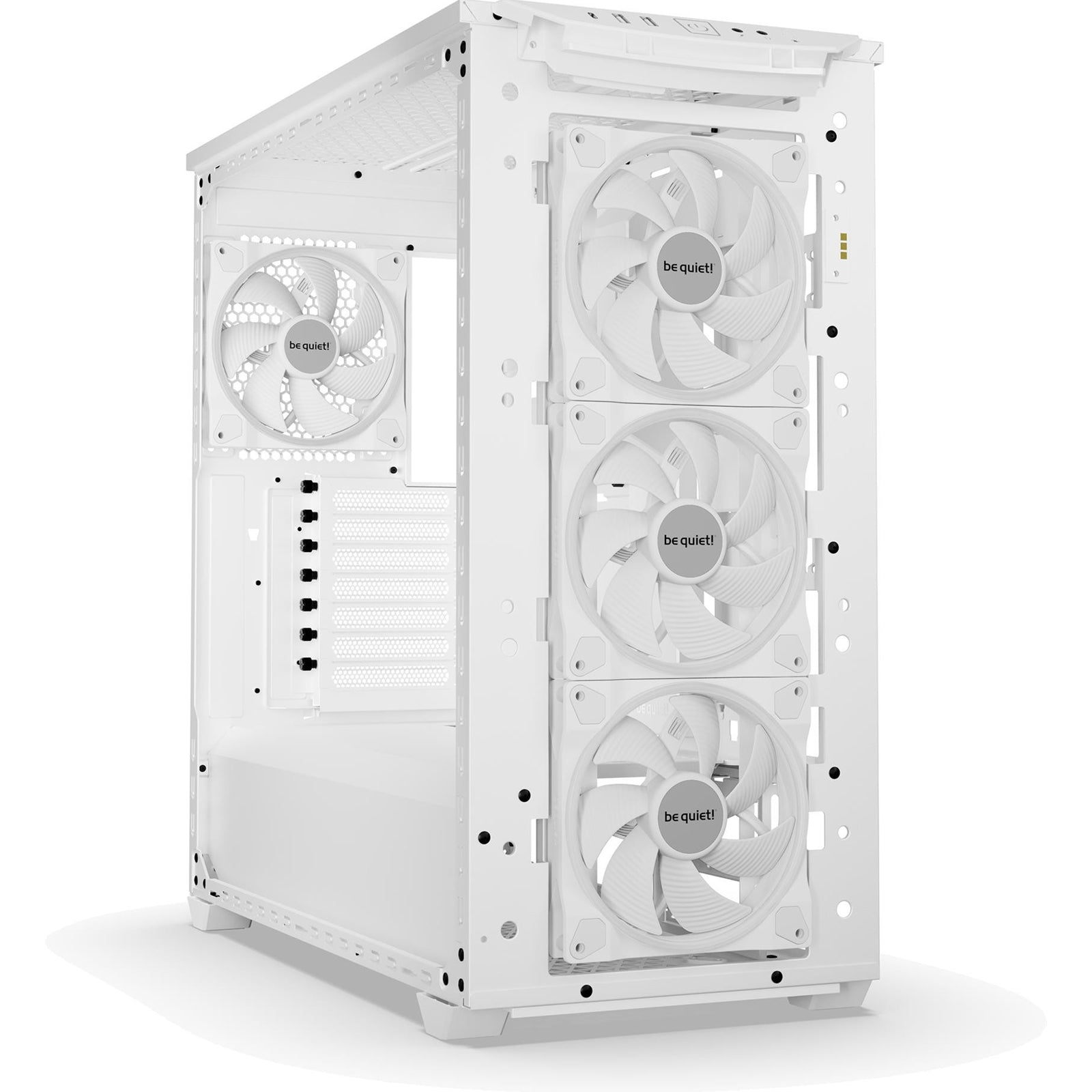 be quiet! Shadow Base 800 FX ARGB White Mid Tower Chassis, Addressable RGB LEDs, 4x 140mm Fans, mITX/mATX/ATX/EATX