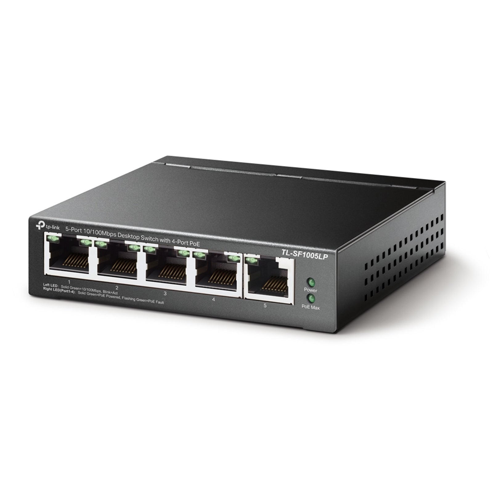 TP-Link TL-SF1005P 5-Port 10/100Mbps Metal Desktop PoE Switch with 4-Port PoE (58W)