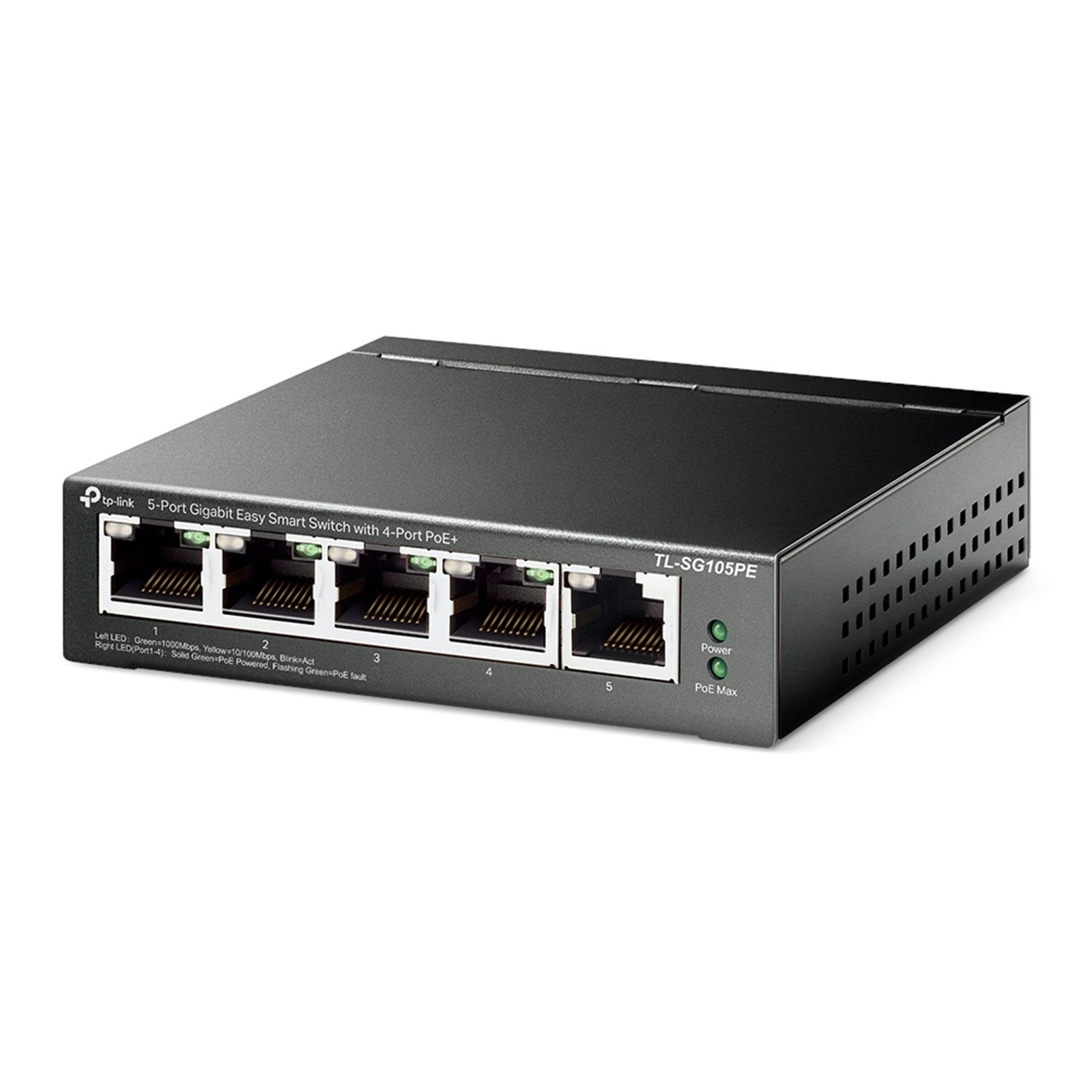 TP-Link TL-SG105PE 5-Port Metal Gigabit Easy Smart PoE Switch with 4-Port PoE+ (65W)