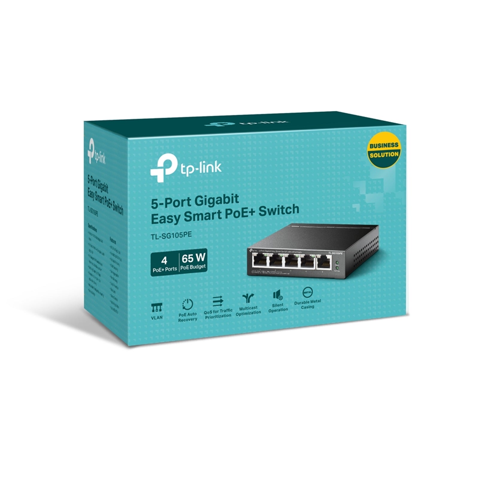 TP-Link TL-SG105PE 5-Port Metal Gigabit Easy Smart PoE Switch with 4-Port PoE+ (65W)