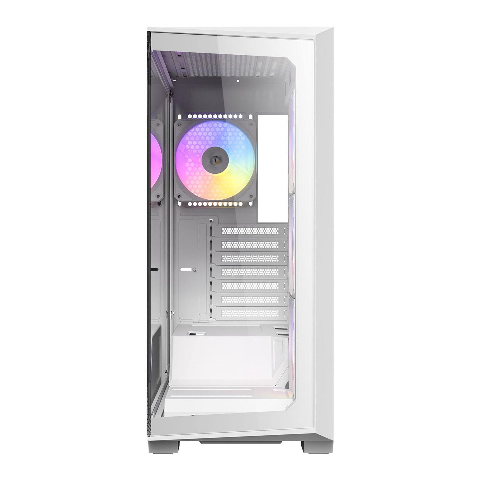ANTEC Constellation C3 White ARGB Case, 270' Full-View Tempered Glass, Dual Chamber, Tool-Free Design, 4 x ARGB PWM Fans With Built-In Fan Controller, ATX, Micro-ATX, ITX