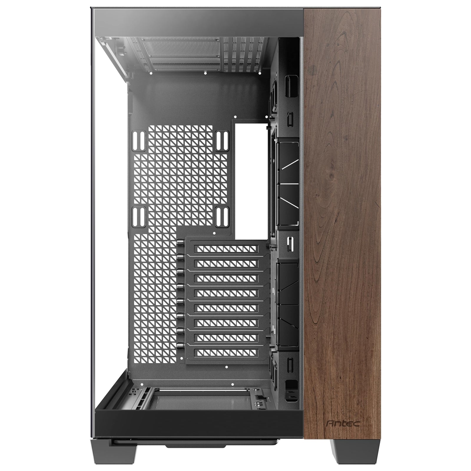 ANTEC Constellation C8 Dual Chamber Case, Gaming, Wood, Full Tower, 2 x USB 3.0 / 1 x USB Type-C, Seamless Left and Front Tempered Glass Side Panel, E-ATX, ATX, Micro ATX, ITX