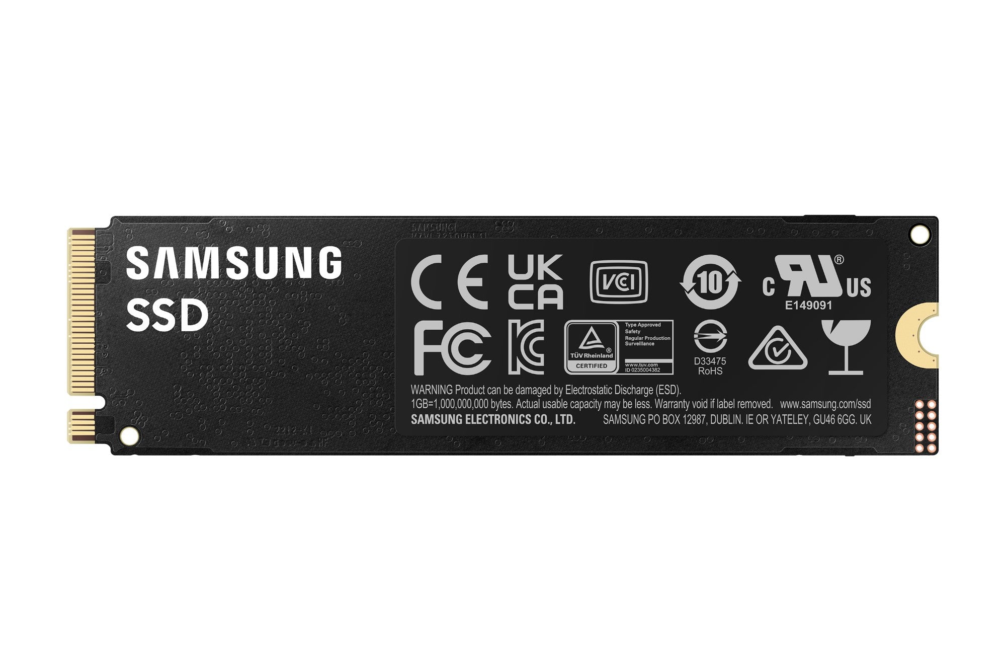 Samsung 990 PRO(MZ-V9P4T0BW ) 4TB NVMe SSD, PCIe Gen4, M.2 Interface, 2280, Read 7450 MB/s, Write 6900 MB/s, 5 Year Warranty