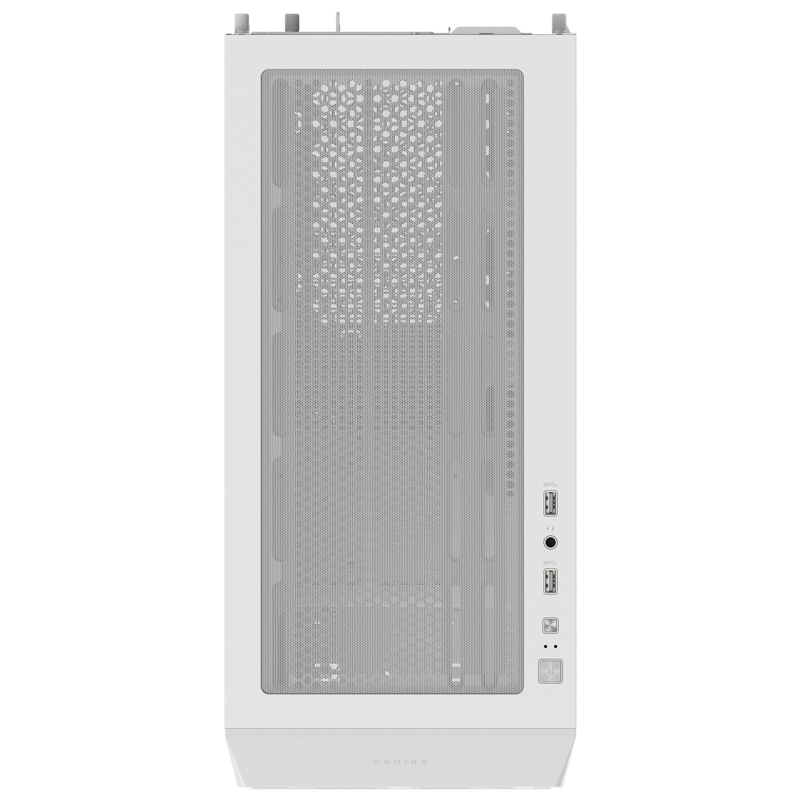 Gigabyte C102 GLASS ICE Mid-Tower Case, White, Tempered Glass Side Panel, USB 3.0 x2, 360mm Liquid Cooling Support, Pre-installed 120mm Fans, RGB Lighting Support, Magnetic Front Panel, PSU Shroud