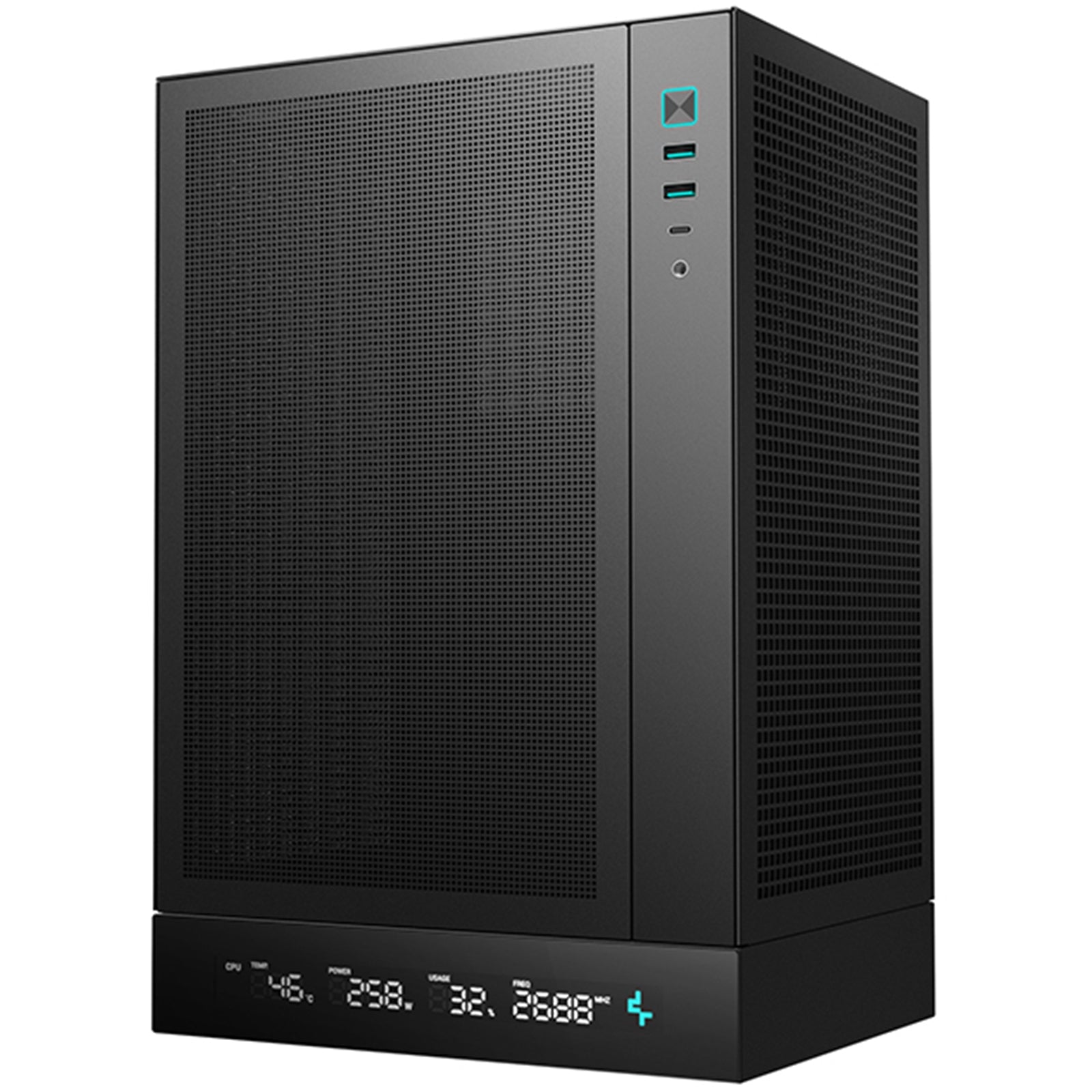 Deepcool CH170 Digital Mini-ITX Case - High Airflow, Supports Water Cooling, Ultra-Quiet Operation, Compact Design for Efficient Space Management