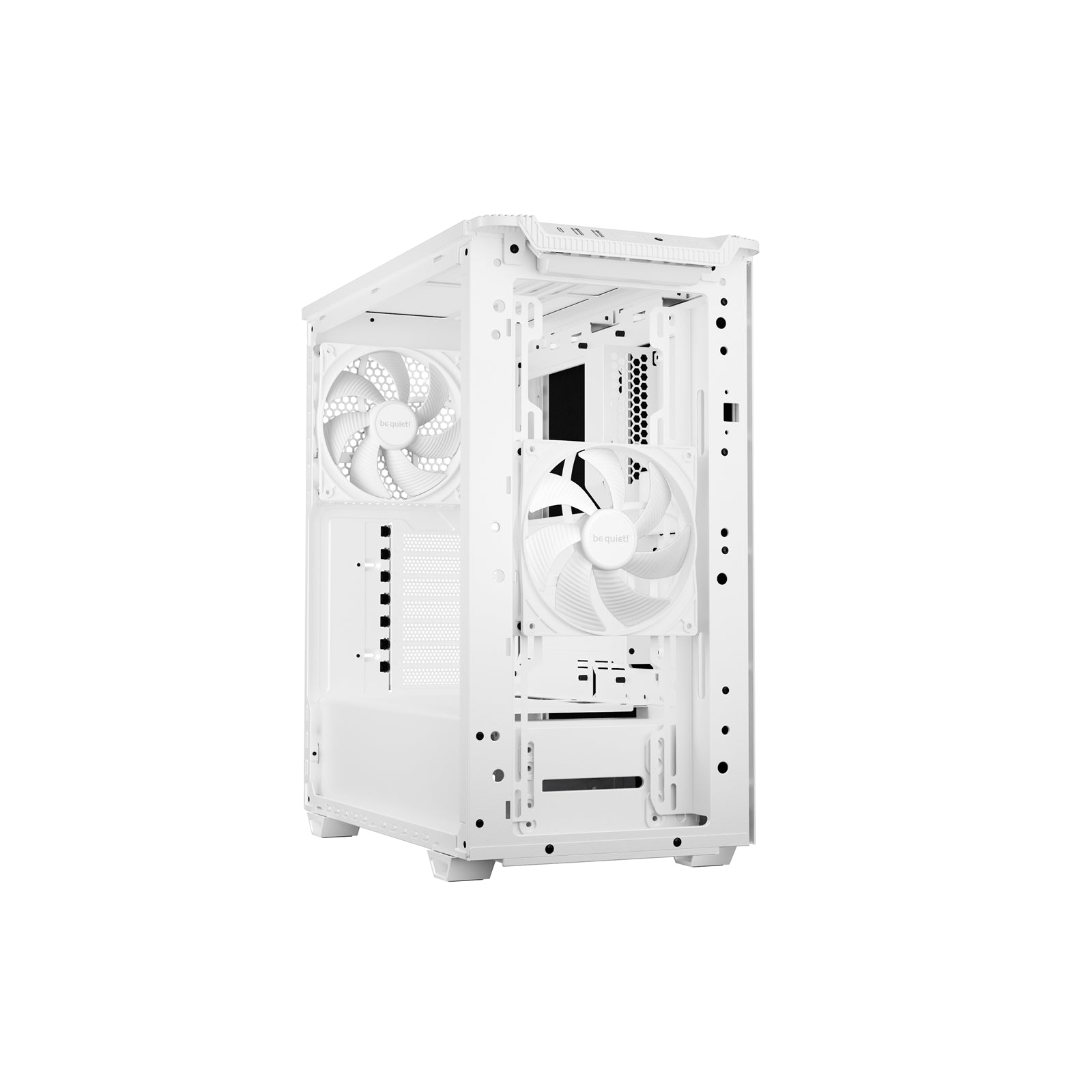 be quiet! Pure Base 501 Airflow White ATX Mid Tower Case with USB-A, USB-C, 2 x Pure Wings 2 140mm Black PWM Fans, Sleek Front Panel and Airflow Cover