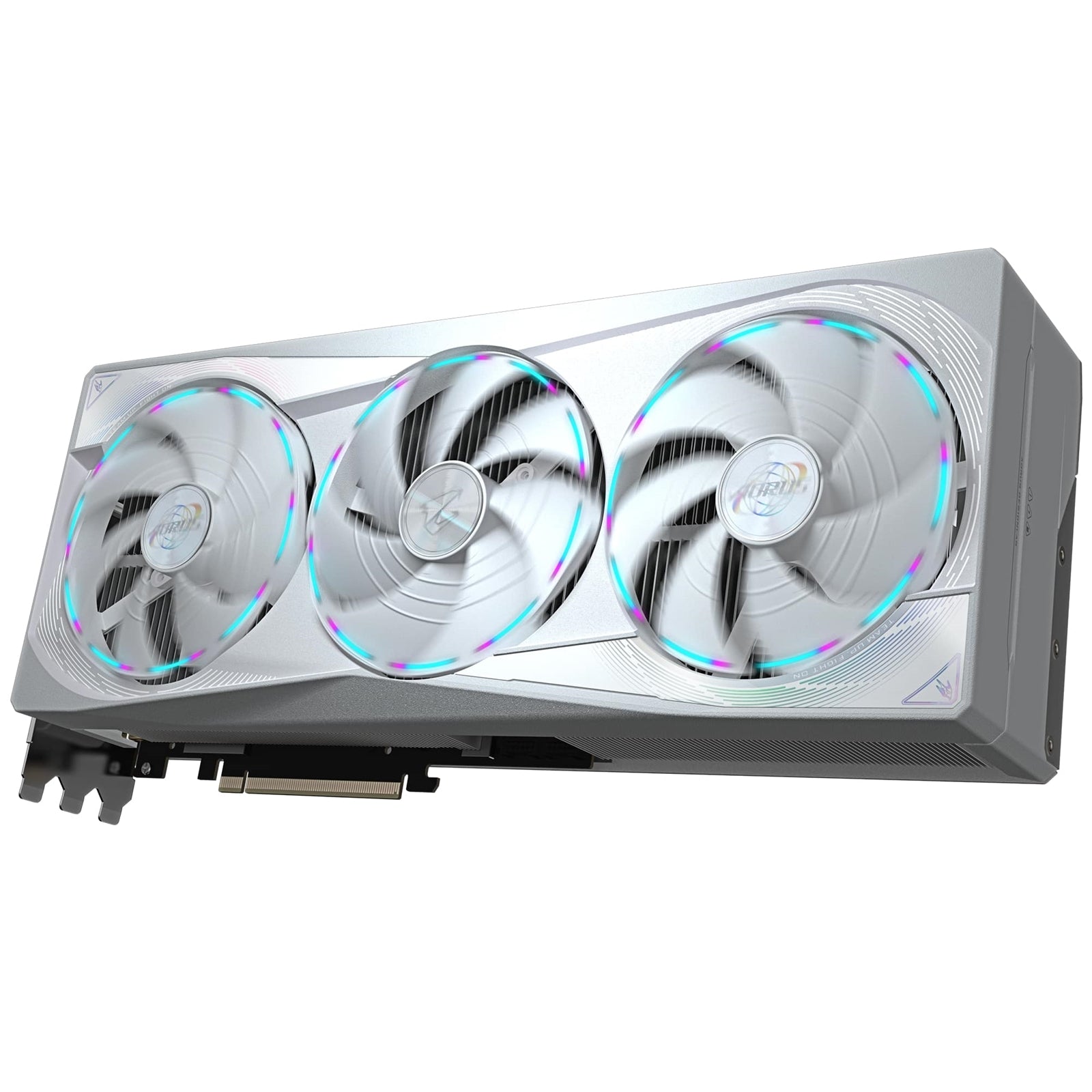 Gigabyte NVIDIA GeForce RTX 5080 AORUS MASTER ICE 16GB GDDR7 Graphics Card, 10752 CUDA Cores, 2805 MHz Core Clock, Triple Fan, White, RGB, 3x DisplayPorts / 1x HDMI Port