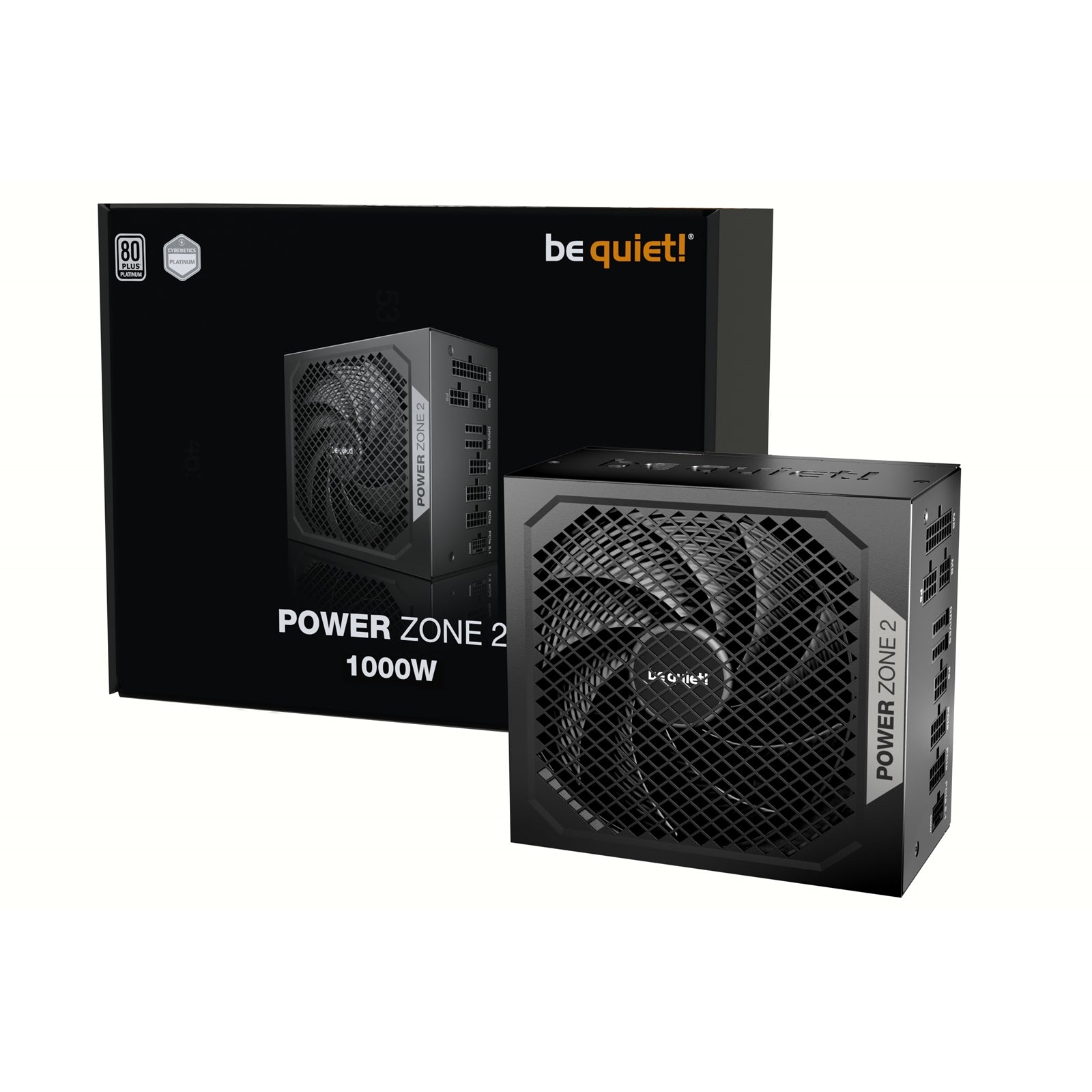 be quiet! Power Zone 2 1000W PSU - 80 PLUS Platinum, Semi-Passive Cooling, Pure Wings 3 Fan, PCIe 5.1/ATX 3.1 Compatibility, 10-Year Warranty