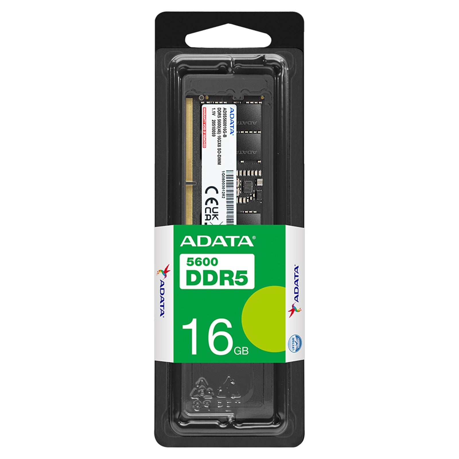 Adata AD5S560016G-S 16GB SODIMM System Memory DDR5, 5600MHz, 1 x 16GB