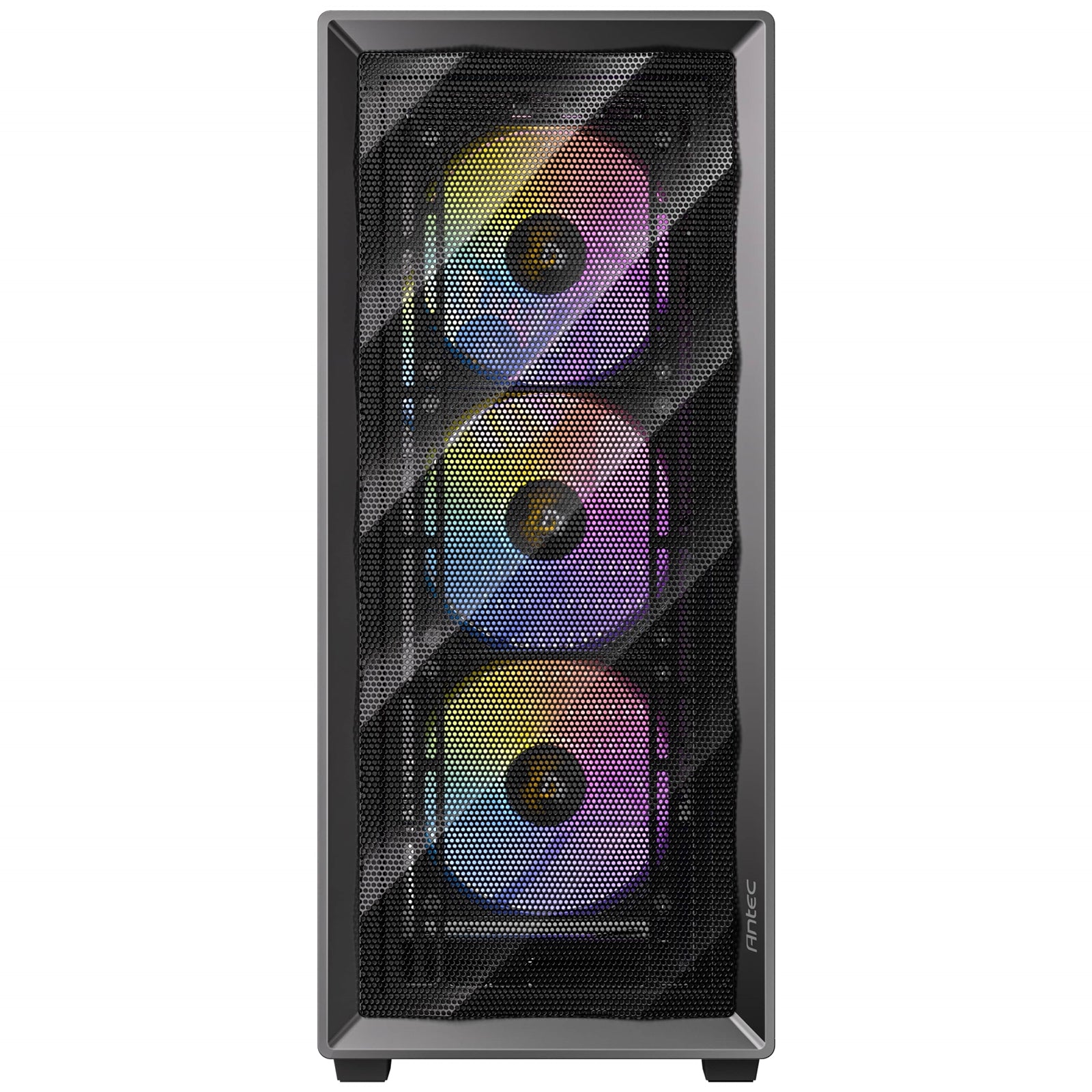 ANTEC AX85 ARGB Case, Black, Mid Tower, 2 x USB 3.0, Tempered Glass Side WIndow Panel, Large Mesh Front Panel for Excellent Cooling Performance, 4 x Addressable RGB Fans Included