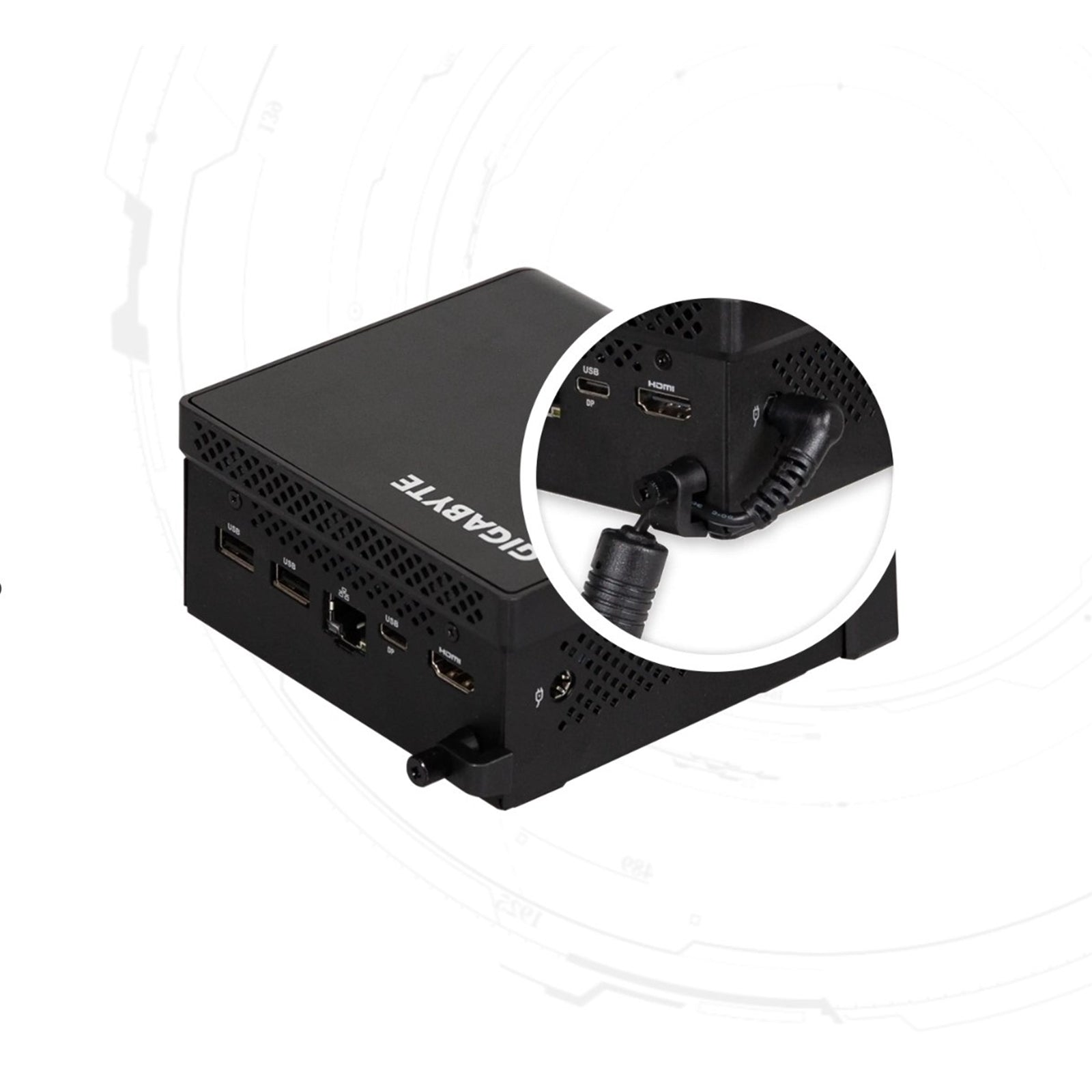 Gigabyte BRIX (GB-BTIP-N150) Barebone Kit, Intel N150 3.6GHz Quad Core CPU, 1 x DDR5 SO-DIMM Slot, 2 x M.2-2280 Slot, 1 x M.2-2230 slot, 1 x 2.5 Inch SATA Slot, Wi-Fi 5 & Bluetooth 5.0