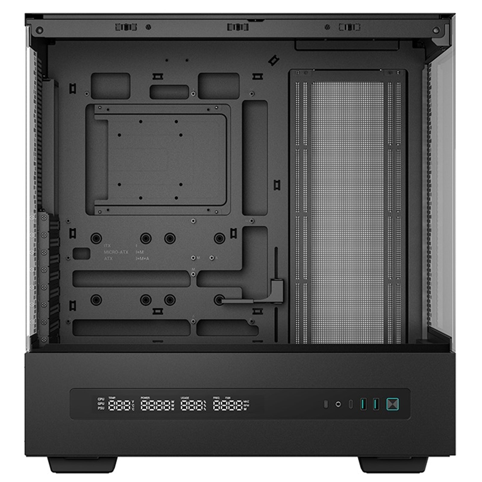 DeepCool CH690 Digital ATX Mid-Tower Case, High-Airflow PC Case with Semi-Glass Panel, USB-C Port, Support for 420mm Radiator, 450mm GPU, ATX PSU, Black