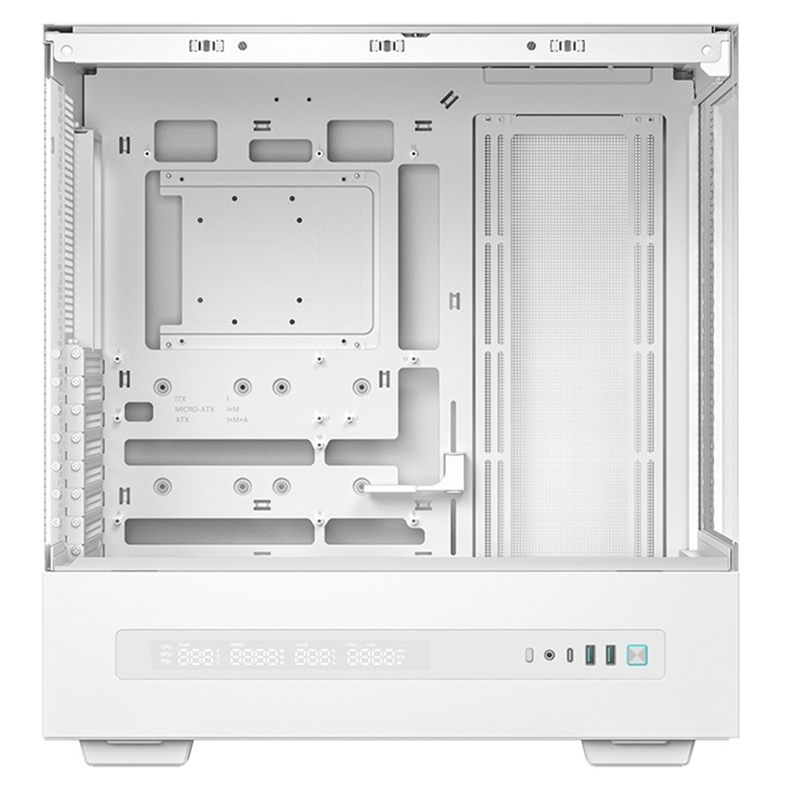 DeepCool CH690 Digital ATX Mid-Tower Case, High-Airflow PC Case with Semi-Glass Panel, USB-C Port, Support for 420mm Radiator, 450mm GPU, ATX PSU, White