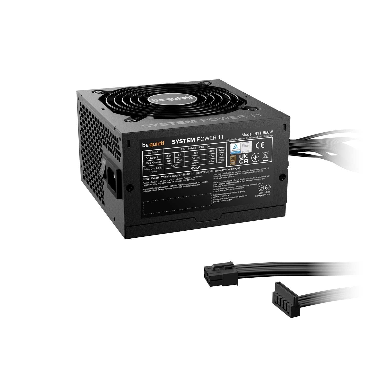 be quiet! System Power 11 650W is ATX 3.1 compliant and PCIe 5.1 compatible, 5-year manufacturer's warranty