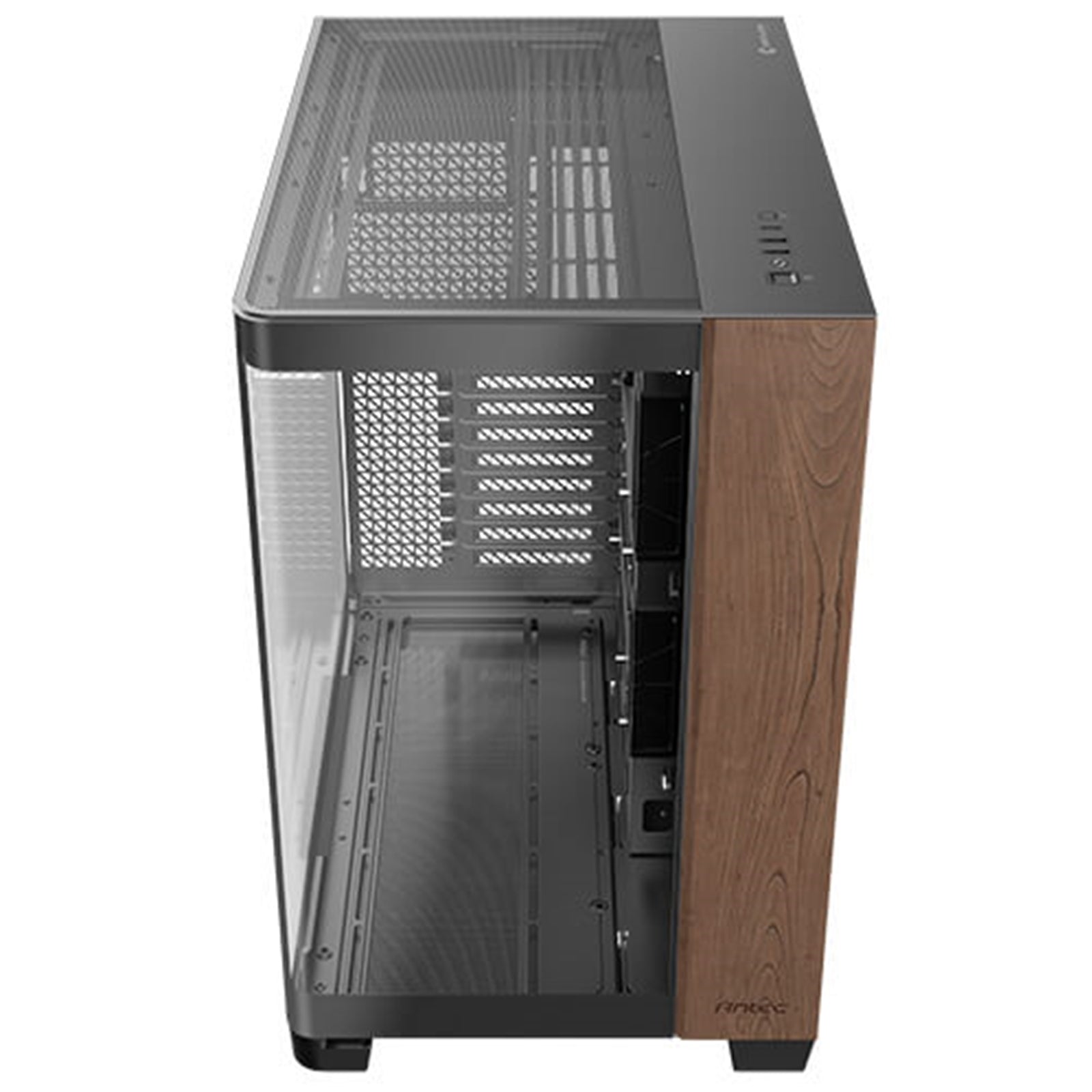 ANTEC Constellation C8 Dual Chamber Case, Gaming, Curve Wood, Full Tower, 2 x USB 3.0 / 1 x USB Type-C, Super wide angle single curved glass with exotic wood, E-ATX, ATX, Micro ATX, ITX