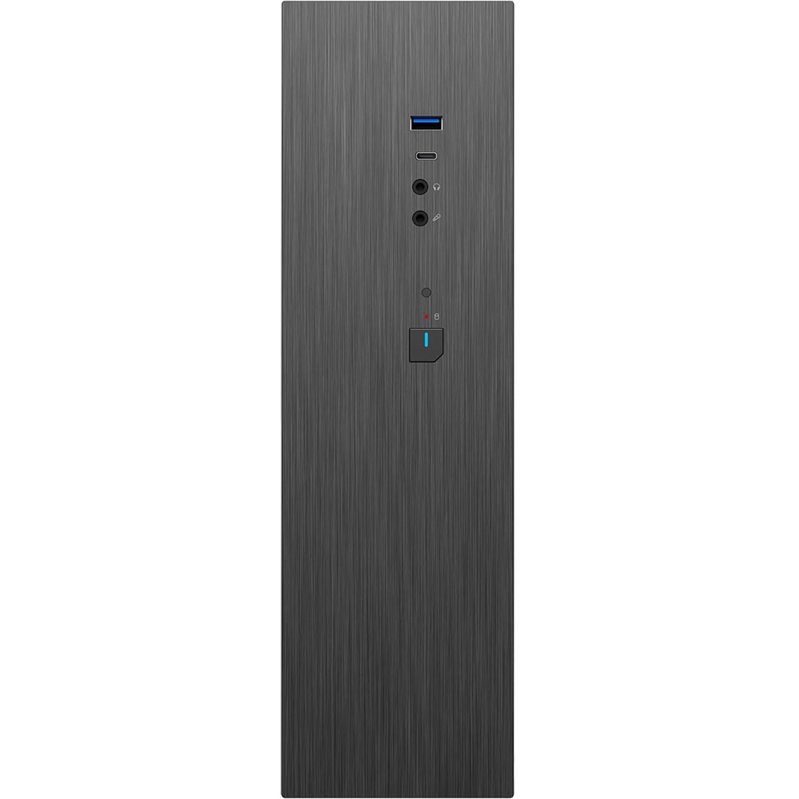 CiT S8i SFF Micro-ATX PC Case - 8.3L Compact Desktop Chassis, Brushed Front, 1 x 80mm Fan, 2 x USB 3.0, TFX PSU Support, Black