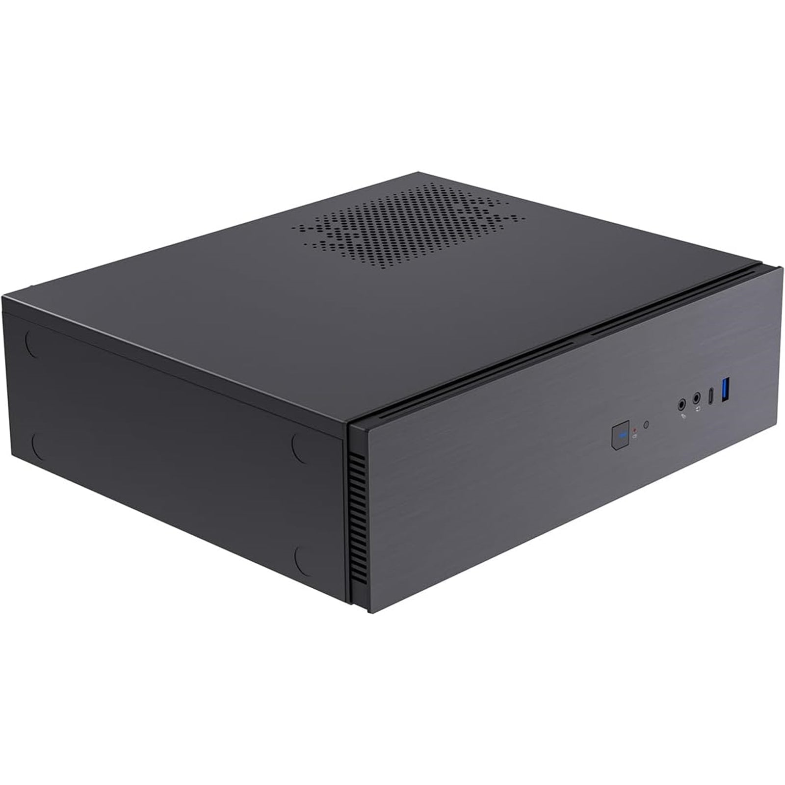 CiT S8i SFF Micro-ATX PC Case - 8.3L Compact Desktop Chassis, Brushed Front, 1 x 80mm Fan, 2 x USB 3.0, TFX PSU Support, Black