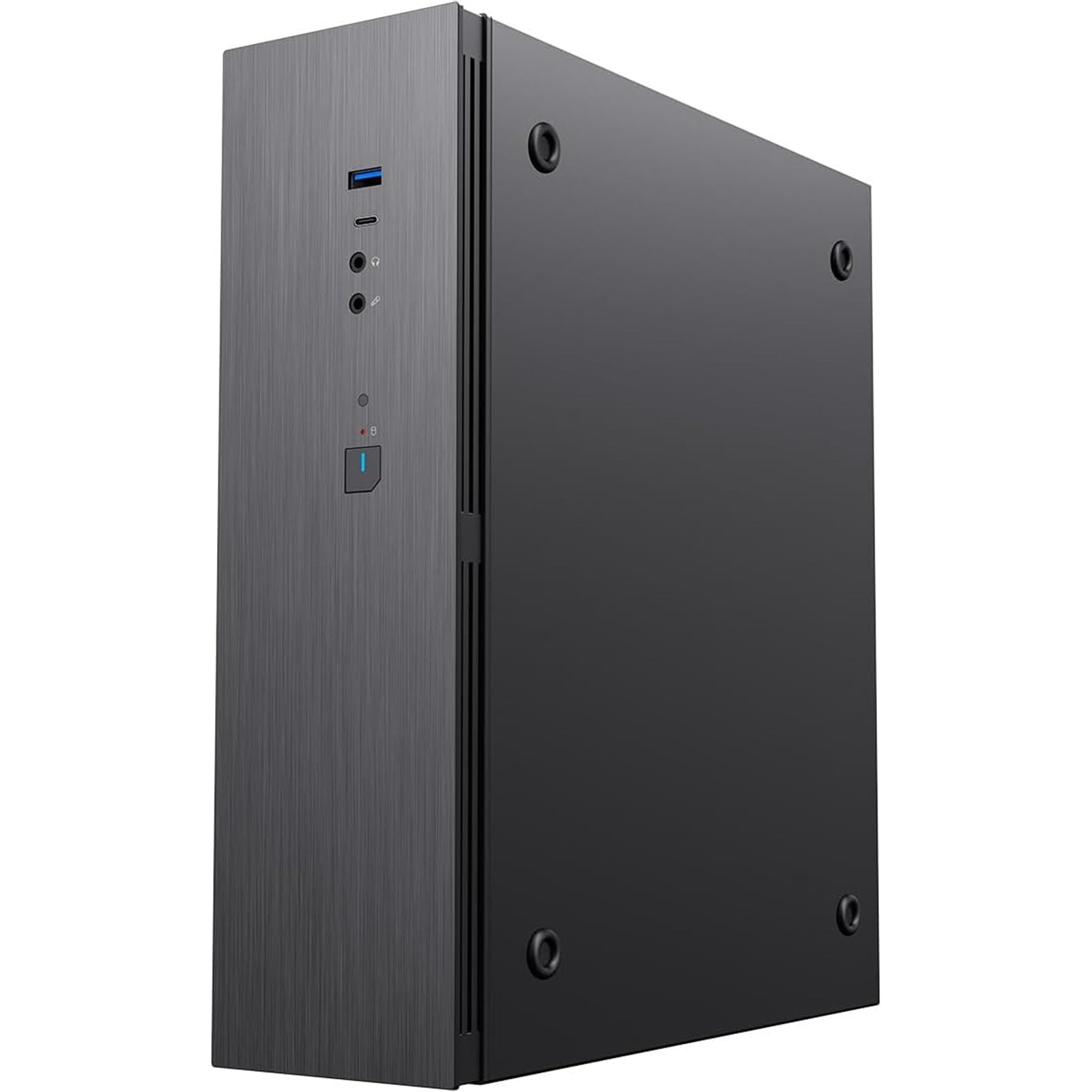CiT S8i SFF Micro-ATX PC Case - 8.3L Compact Desktop Chassis, Brushed Front, 1 x 80mm Fan, 2 x USB 3.0, TFX PSU Support, Black