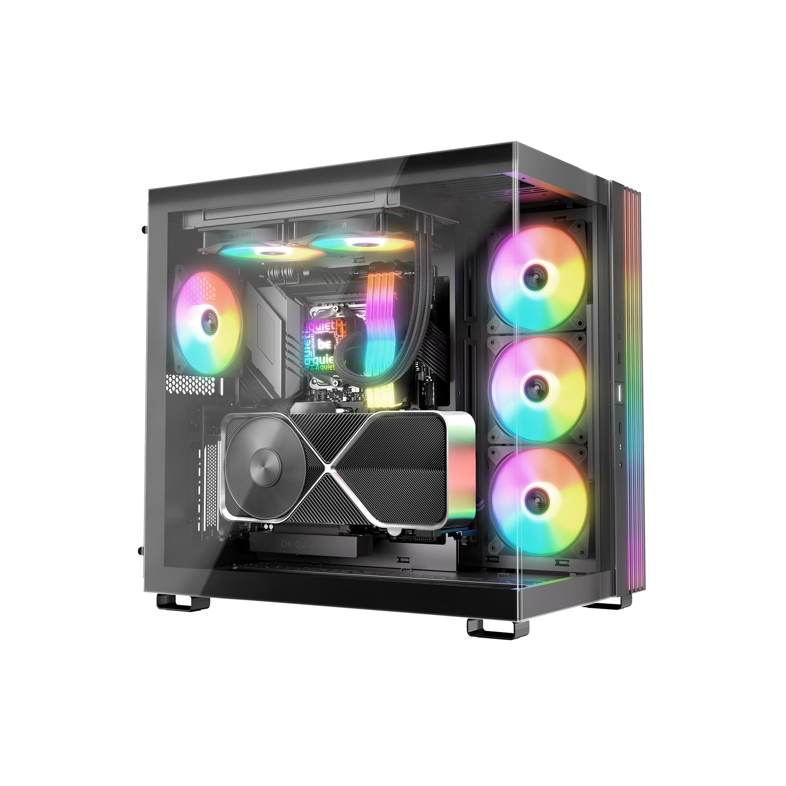 be quiet! Pure Loop 3 LX Liquid CPU Cooler, Universal Socket, 240mm Radiator, 2 x Light  Wings LX PWM High Speed, Stylish ARGB cooling block featuring 10 included lighting foils, 3-year manufacurer's warranty.