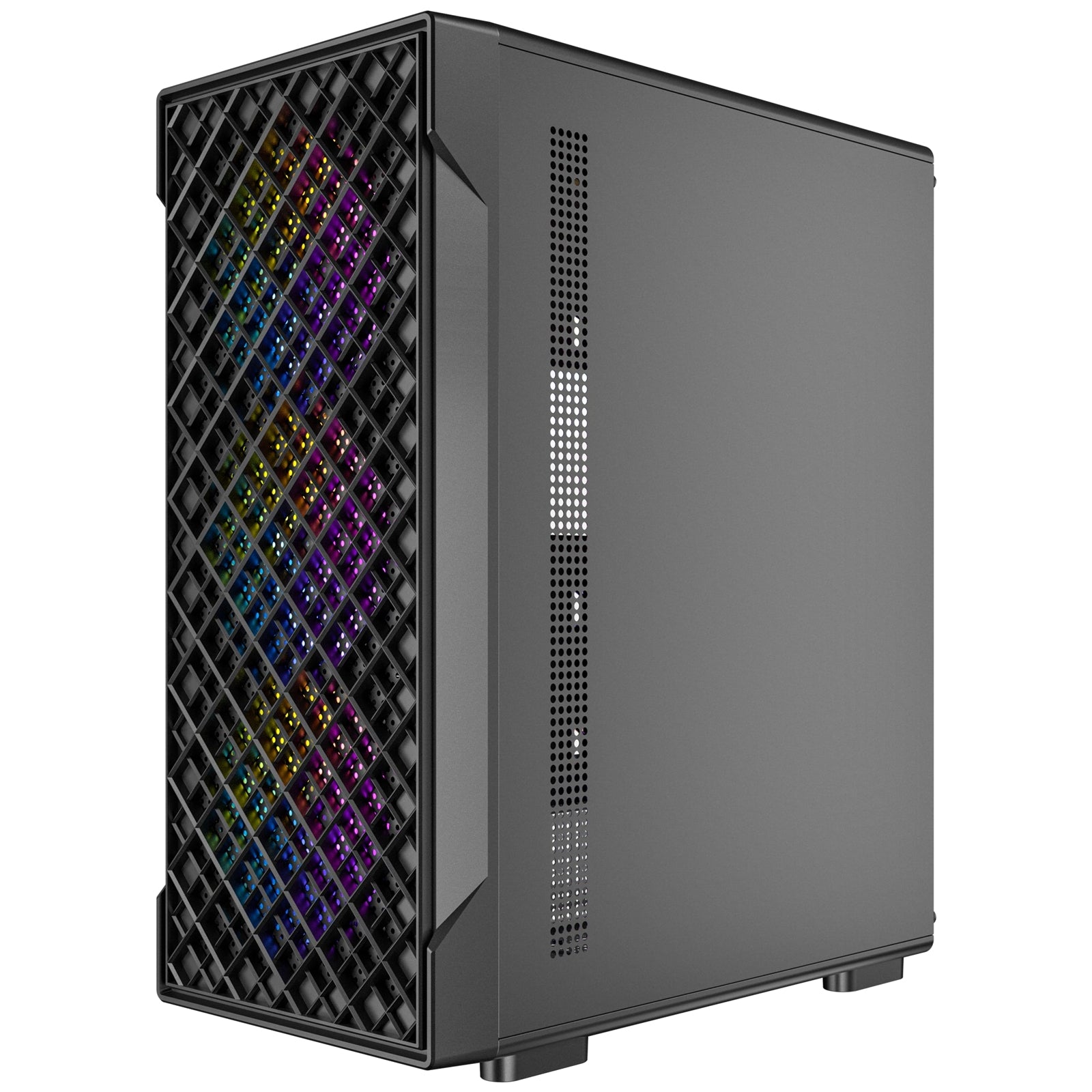 Antec VX320 ARGB  Mid-Tower Gaming PC Case - Pre-Installed 4 x 120mm ARGB Fans, Tempered Glass Side Panel, High-Airflow Mesh Front - ATX/Micro-ATX/ITX