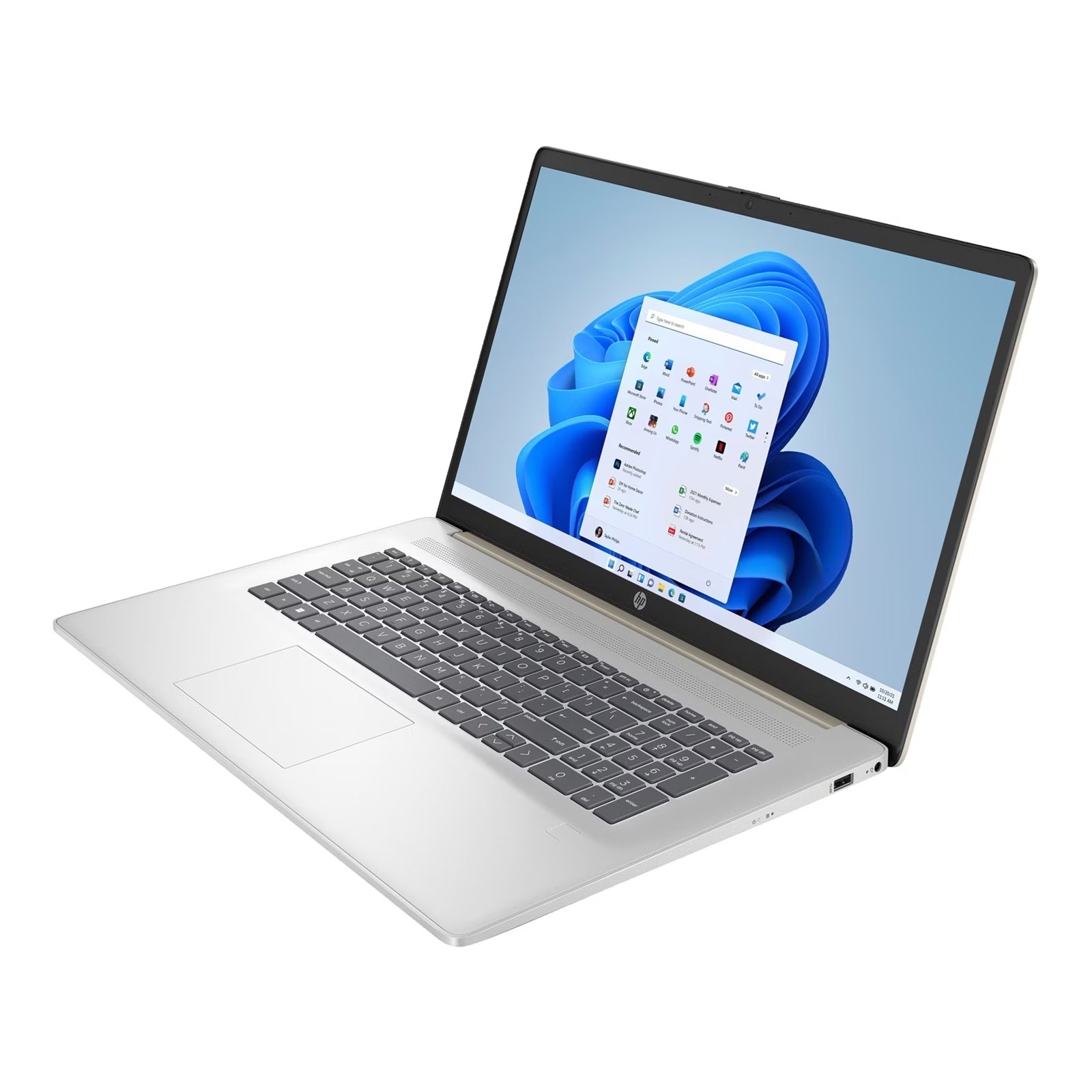 HP 17-cp2008na Laptop, 17.3 Inch Full HD Screen, AMD Ryzen 5-7520U Processor, 8GB DDR5 RAM, 512GB SSD, Radeon Graphics, Windows 11 Home