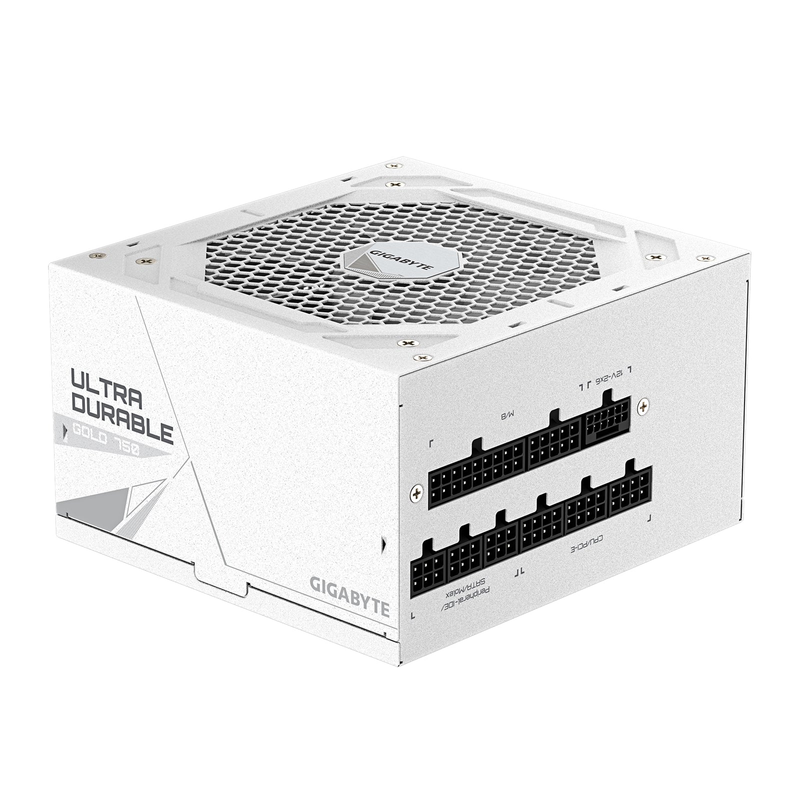 GIGABYTE GP-UD750GM 850W V2 ICE, 80 Plus Gold Certified Fully Modular Power Supply, PCIe Gen 5.1, 80 PLUS Gold, Fully Modular Design, 120mm Fan, ATX 3.1 compatible, UK Plug