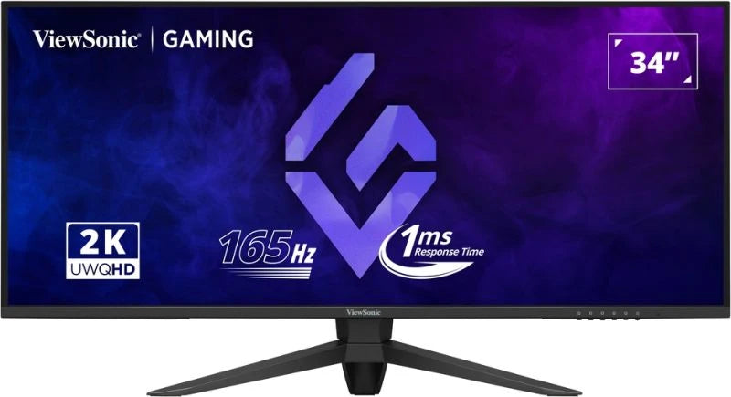 Viewsonic VX3480-2K-PRO 34 Inch 165Hz UWQHD Gaming Monitor, 3440x1440, 1ms, Display Port, 2xHDMI, Height Adjust, Swivel, VESA