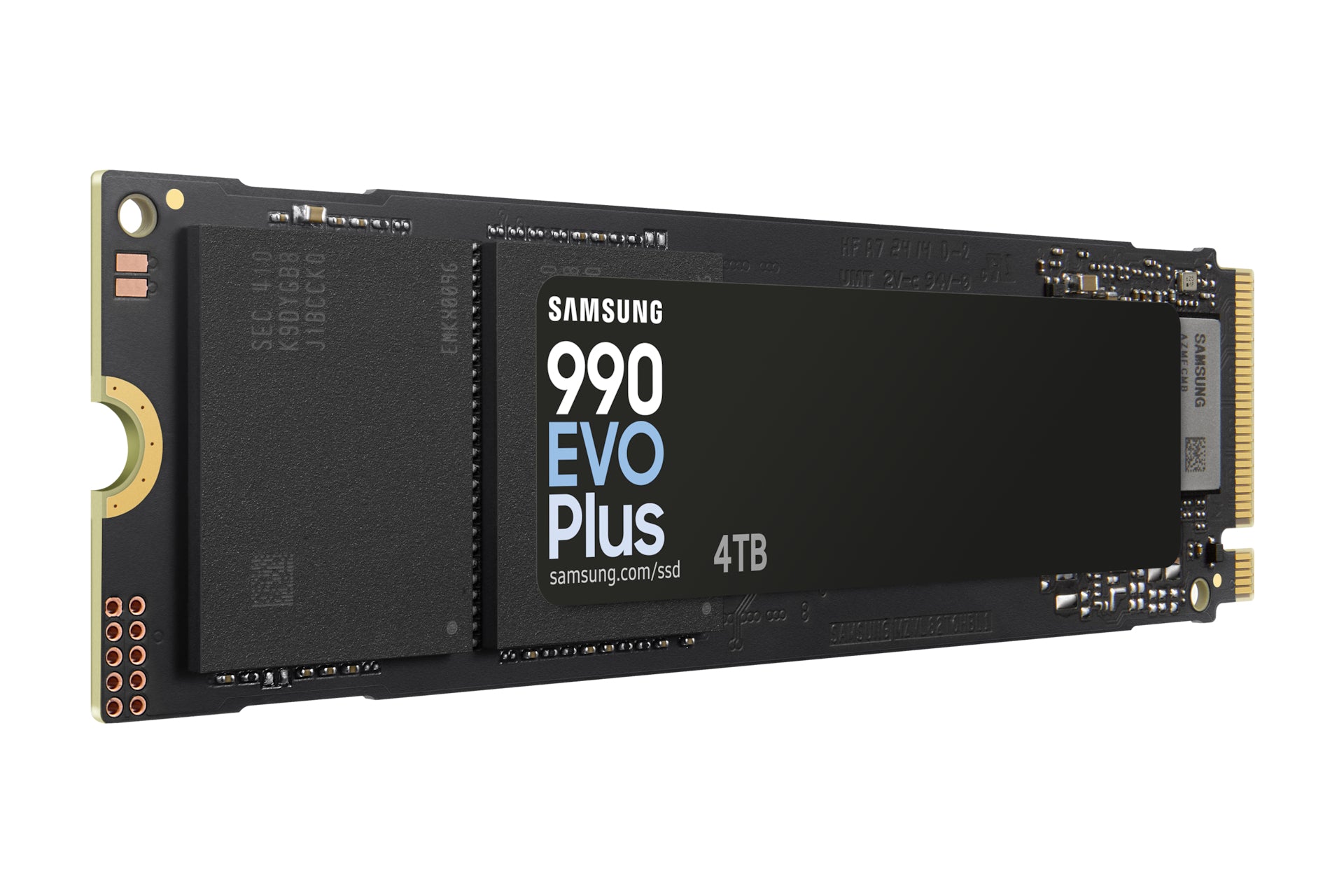 Samsung 4TB 990 EVO PLUS M.2 NVMe Gen4/5 SSD, M.2 2280, PCIe 4.0/5.0 x2, V-NAND, R/W 7250/6300 MB/s, 1050K/1400K IOPS