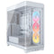 Corsair FRAME 4500X LX-R RGB LINK Gaming Case w/ Glass Side & Front, E-ATX, 3x LX120-R RGB Fans, InfiniRail Fan Mounting, USB-C, Asus BTF Compatible, White