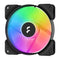 Fractal Design Aspect 12 120mm RGB PWM Case Fan, Rifle Bearing, Supports Chaining, Aerodynamic Stator Struts, 500-2000 RPM, Black Frame