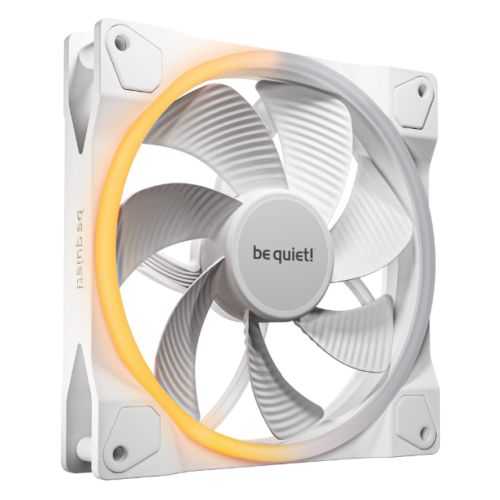 be quiet! Light Wings 140mm PWM Reverse, White, ARGB Lighting, Ultra-Quiet Operation Max 25.5dB(A), High Airflow, 60,000 Hours