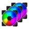 Fractal Design Prisma AL-14/PWM 140mm ARGB Case Fans (3 Pack), 7 Blades, Long Life Sleeve Bearing, 500-1700 RPM, Black