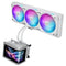 Asus ROG Ryuo IV SLC 360 ARGB White Edition Liquid CPU Cooler, Movable 6.67" Curved AMOLED Display, Shortened Tubing, Daisy-Chained ARGB Fans