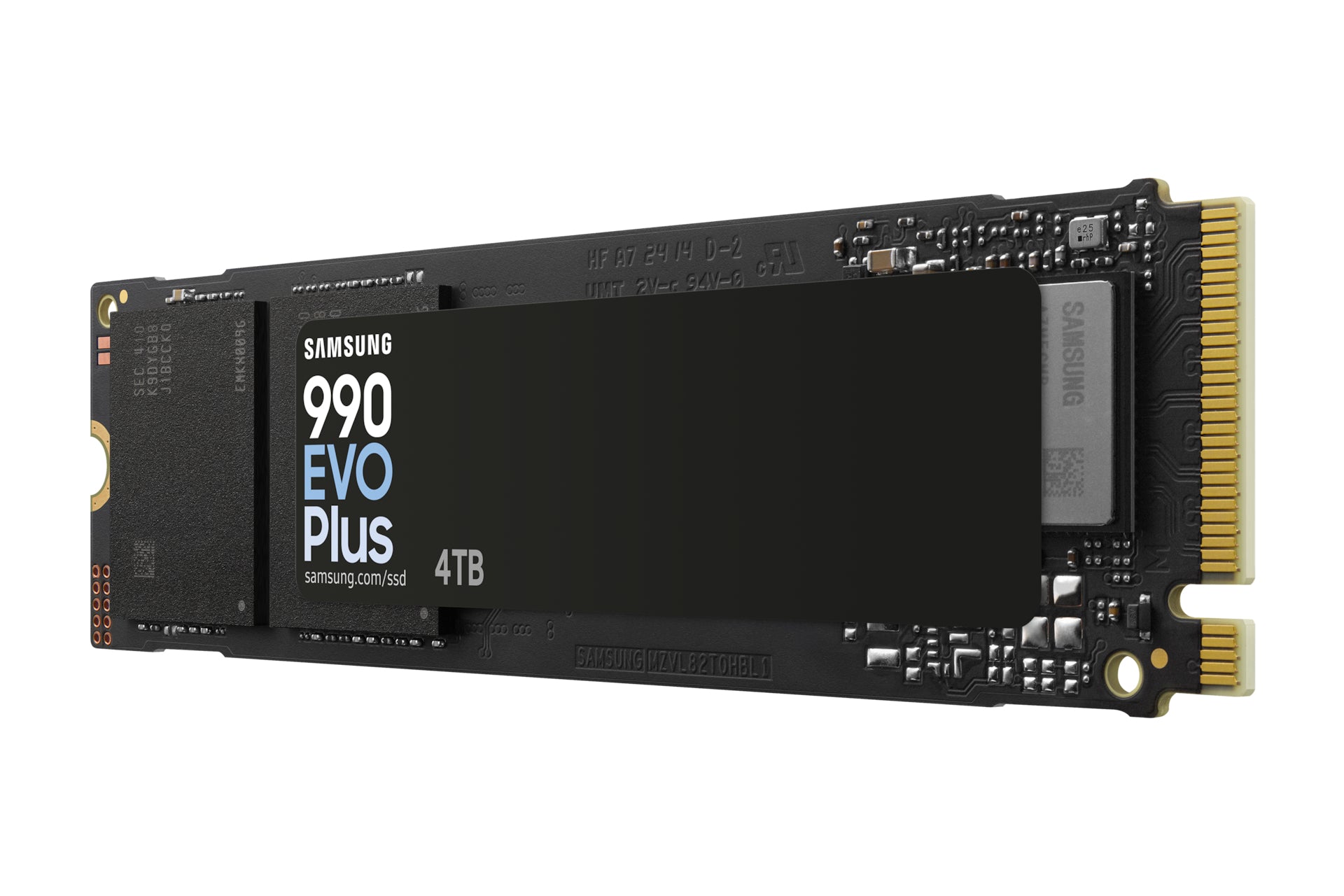 Samsung 4TB 990 EVO PLUS M.2 NVMe Gen4/5 SSD, M.2 2280, PCIe 4.0/5.0 x2, V-NAND, R/W 7250/6300 MB/s, 1050K/1400K IOPS