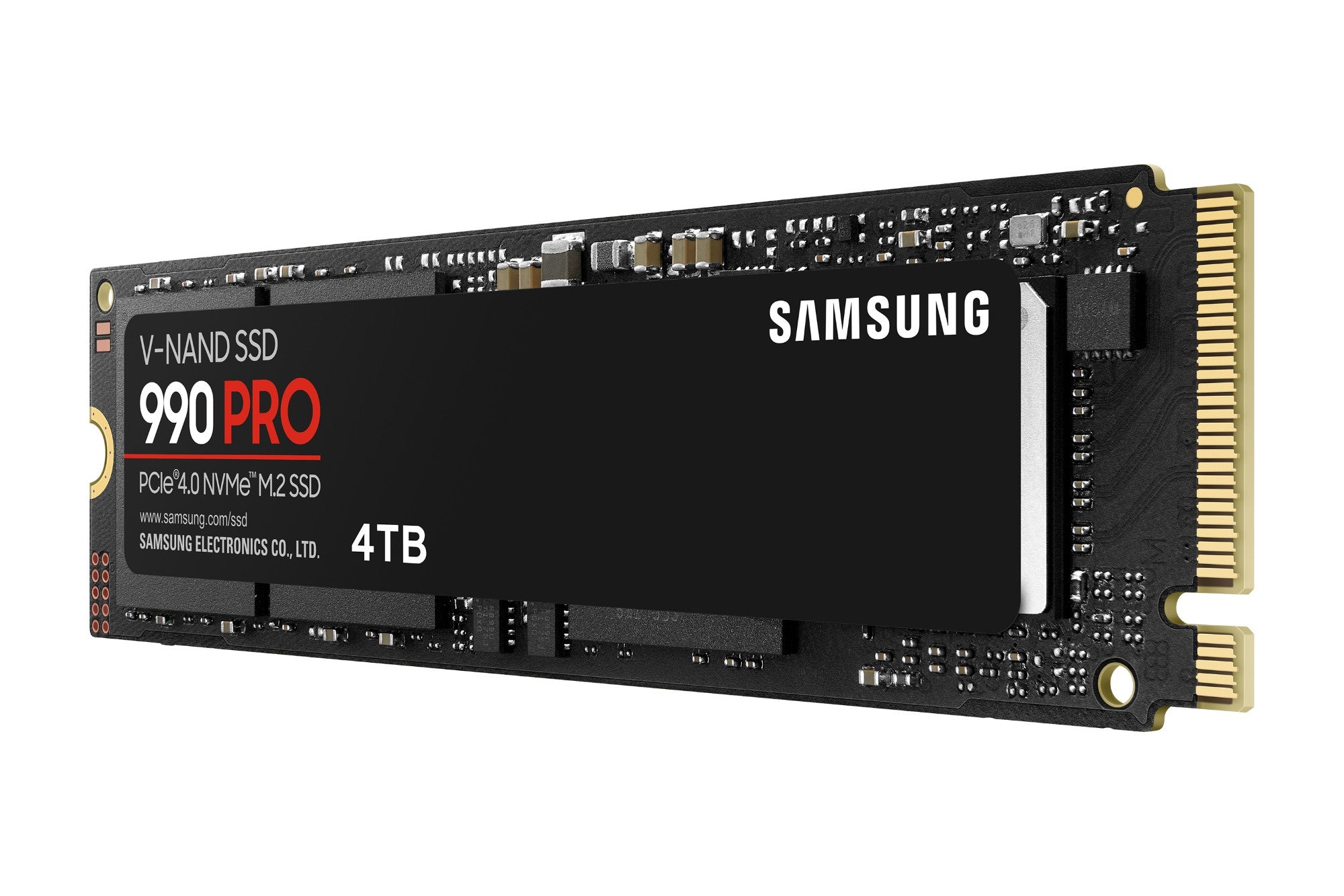Samsung 990 PRO(MZ-V9P4T0BW ) 4TB NVMe SSD, PCIe Gen4, M.2 Interface, 2280, Read 7450 MB/s, Write 6900 MB/s, 5 Year Warranty