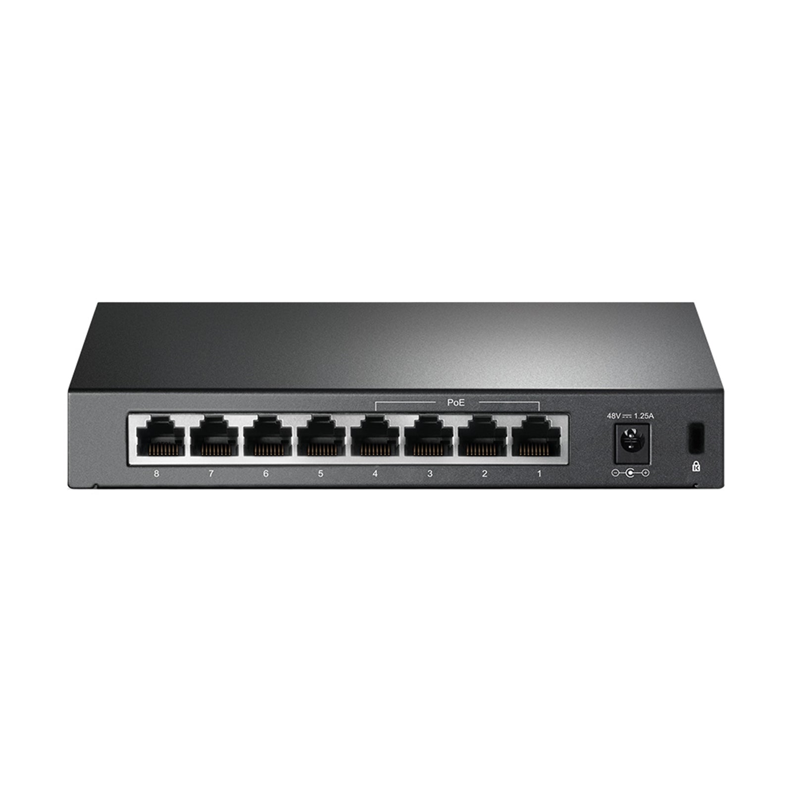 TP-LINK (TL-SF1008P) 8-Port 10/100Mbps Unmanaged Desktop Switch, 4-Port PoE+, Steel Case