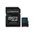 Kingston 128GB Canvas Select Plus MicroSDXC Card with SD Adapter, UHS-I Class 10, U1, A1 App Performance, 100MB/s