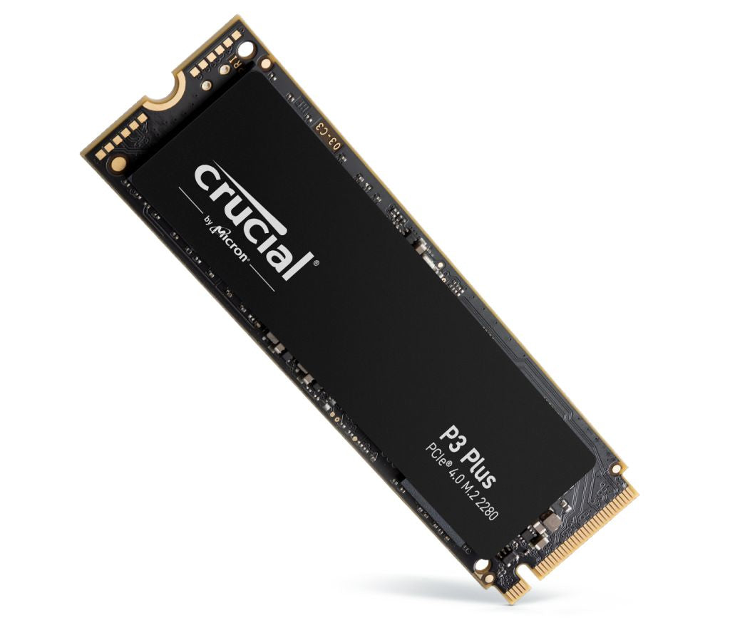 Crucial 1TB P3 Plus M.2 NVMe Gen4 SSD, M.2 2280, PCIe 4.0 x4, 3D NAND, R/W 5000/3600 MB/s