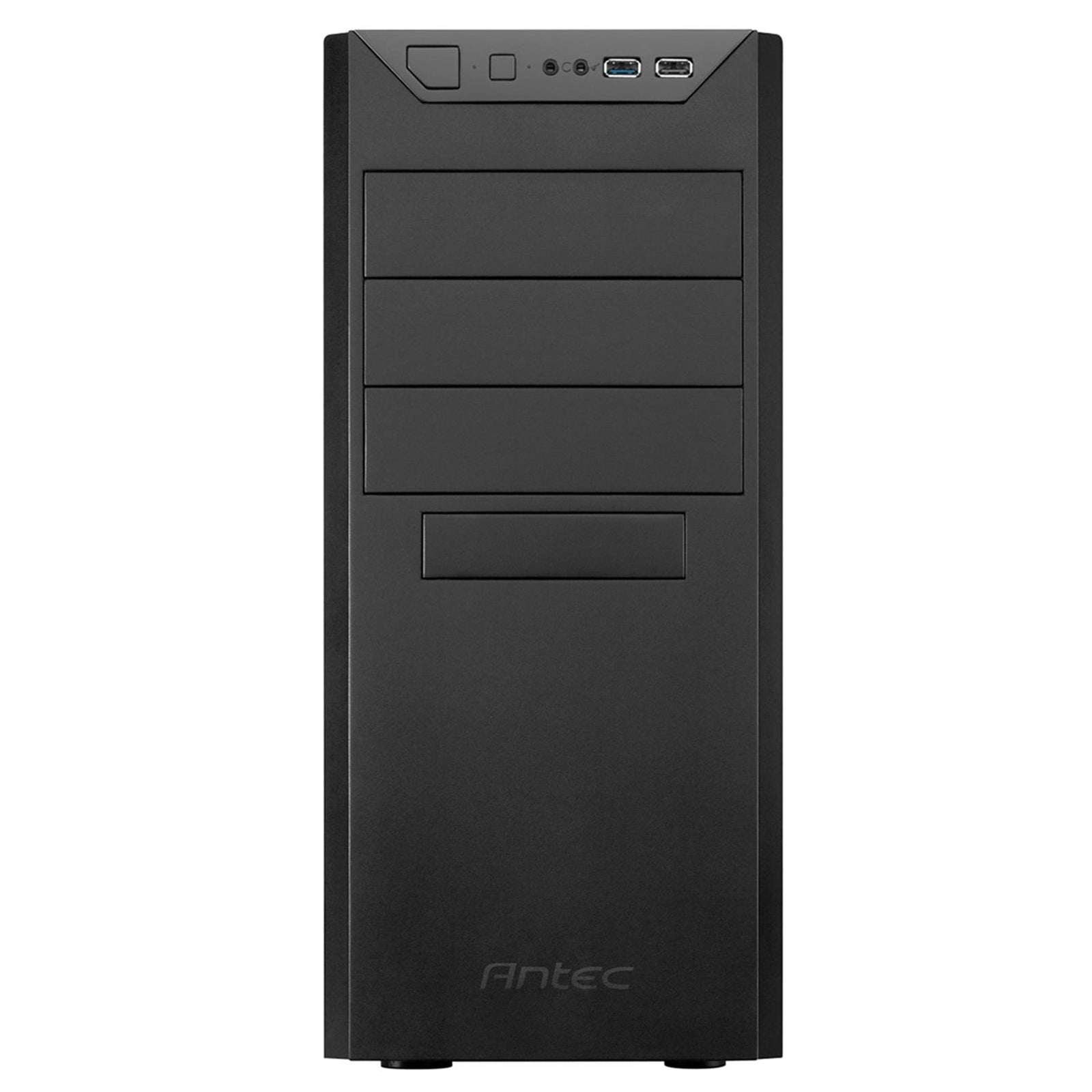 ANTEC VSK-4000B-U3/U2 Case, Home & Business, Black, Mid Tower, 1 x USB 3.0 / 1 x USB 2.0, ATX, Micro ATX, Mini-ITX