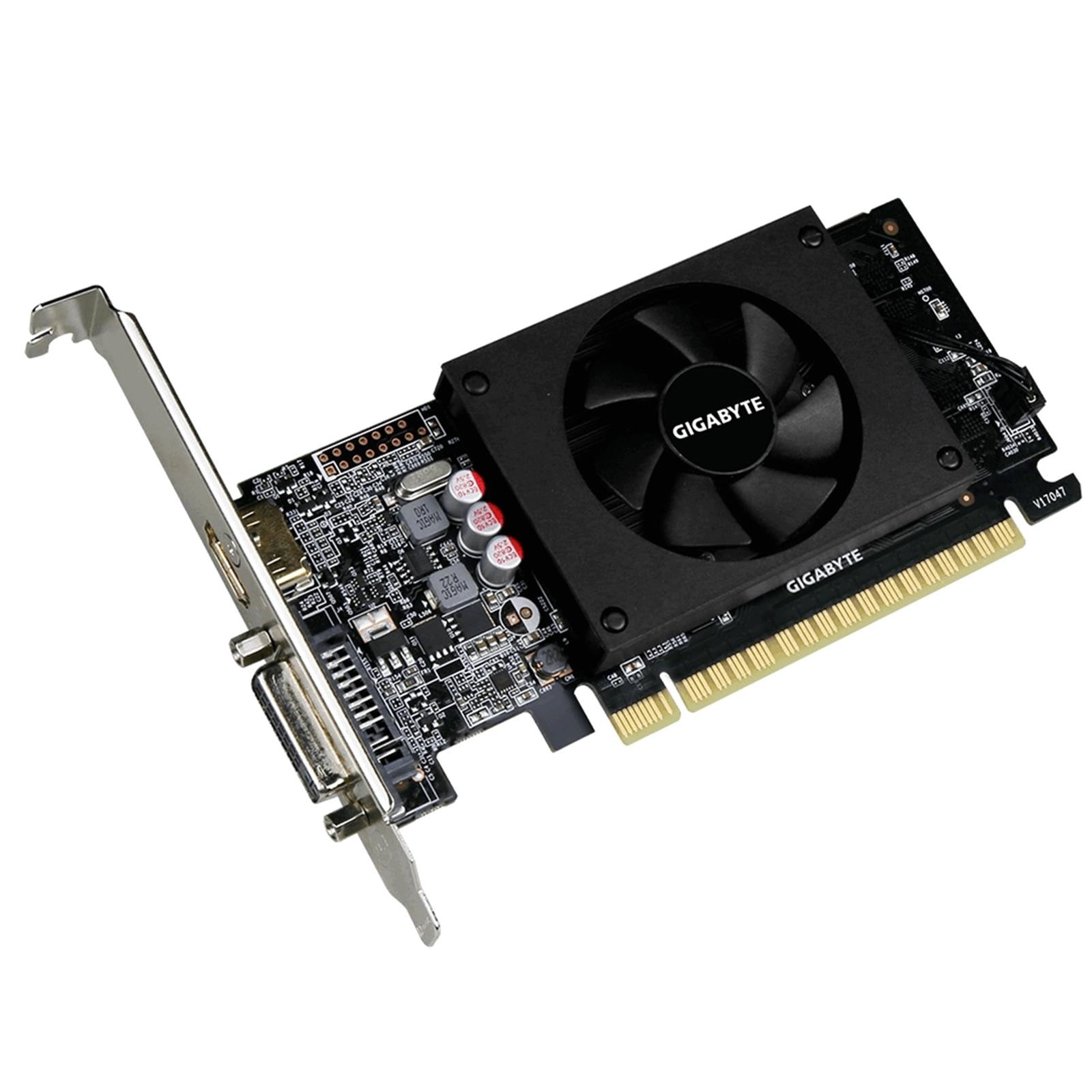 Gigabyte NVIDIA GeForce GT 710 Low Profile 2G Graphics Card, 2GB GDDR5, 954 MHz Core Clock, Single Fan Low Profile, 1x DVI-D / 1x HDMI Port