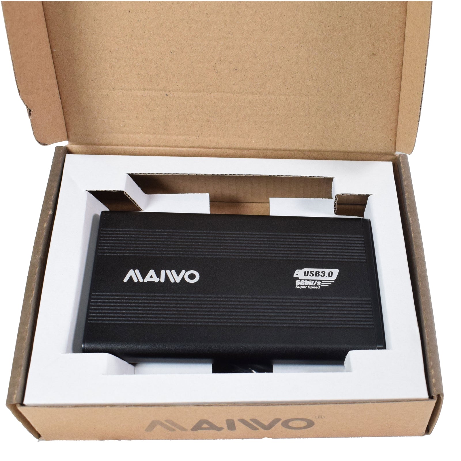 Maiwo 2.5 Inch External Hard Drive Enclosure, USB 3.0, 5Gbps, Black, For SATA III HDD/SSD